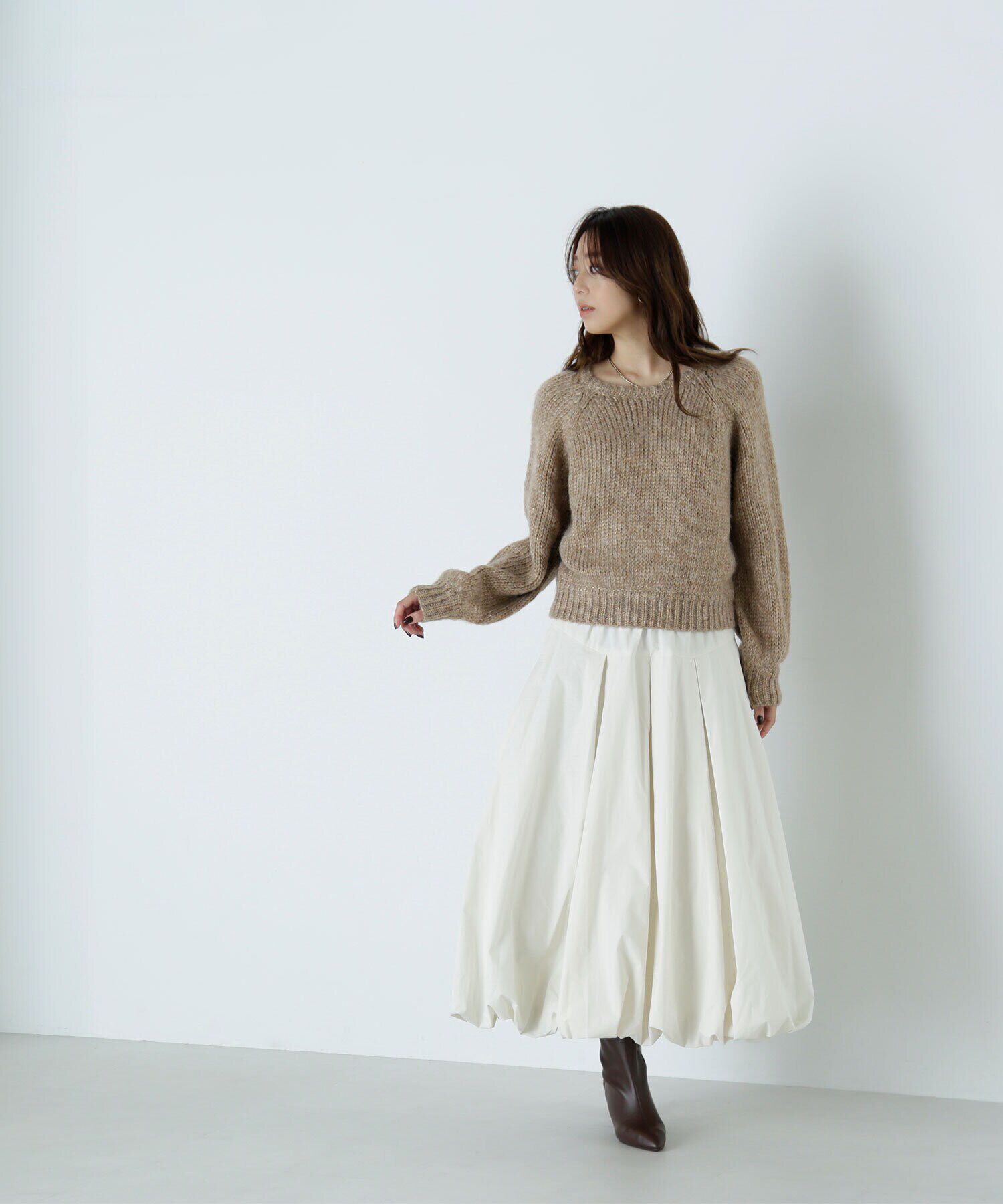  「ラメリリヤーンクロップドニット」|ニット・セーター|