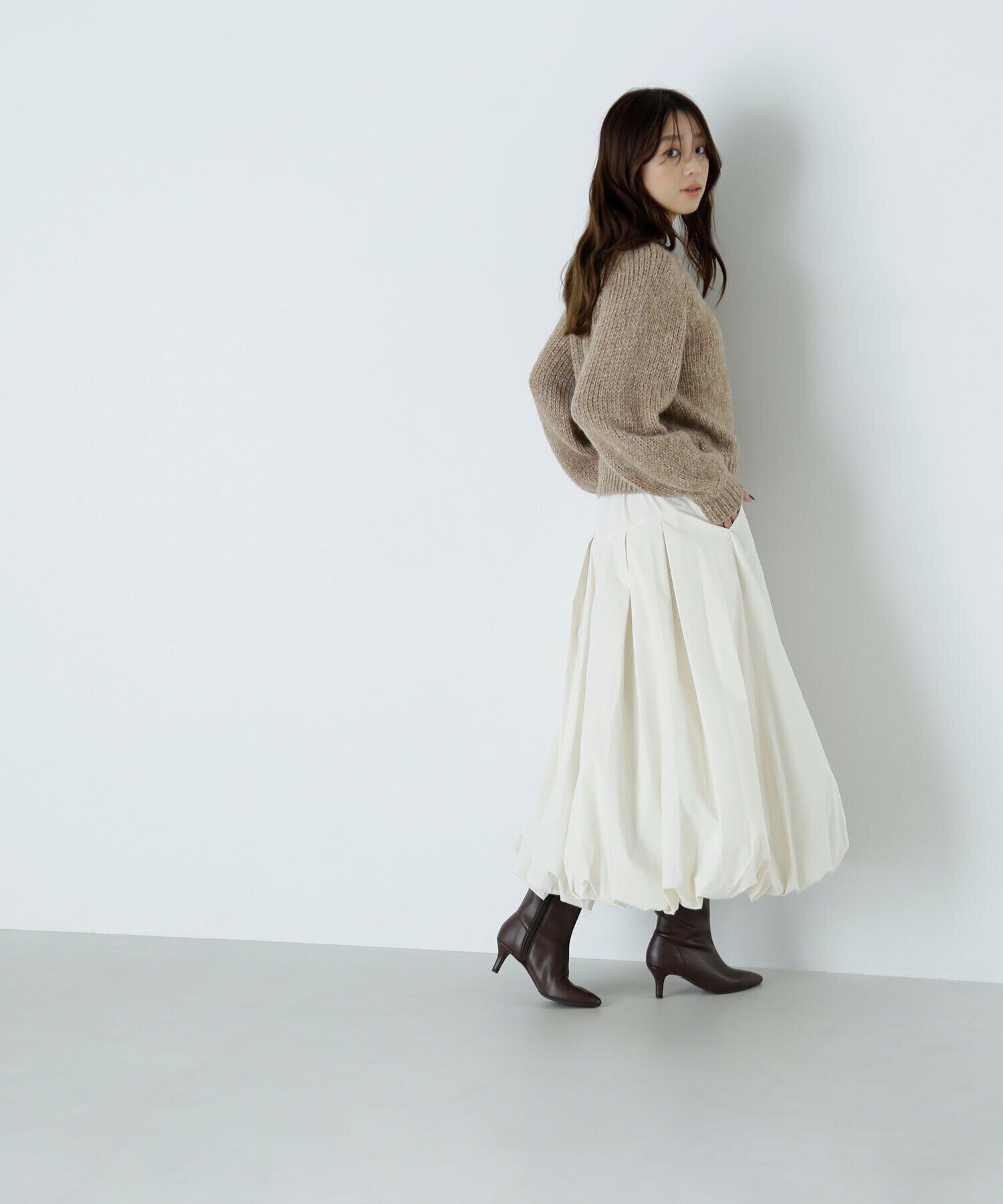  「ラメリリヤーンクロップドニット」|ニット・セーター|