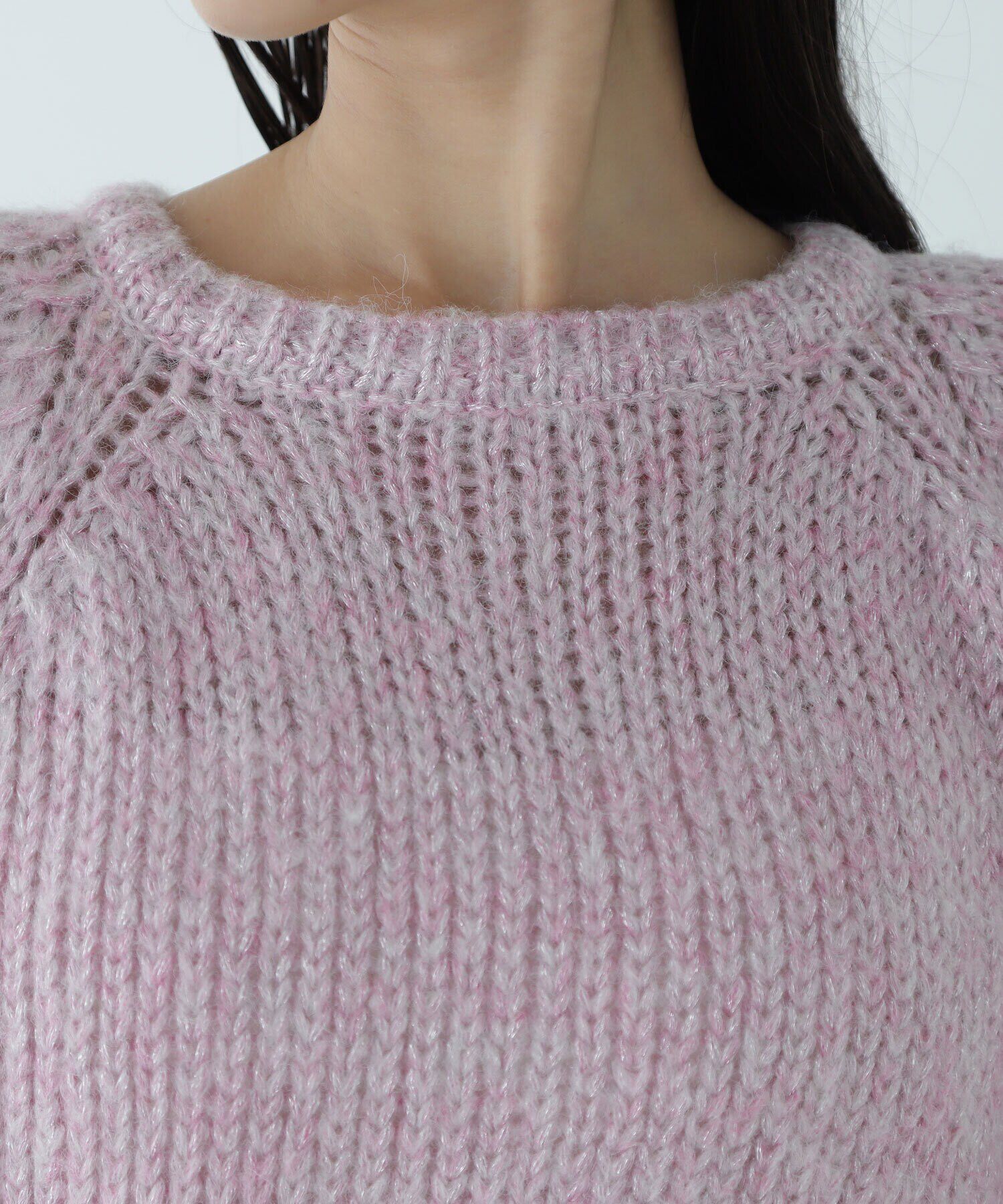  「ラメリリヤーンクロップドニット」|ニット・セーター|