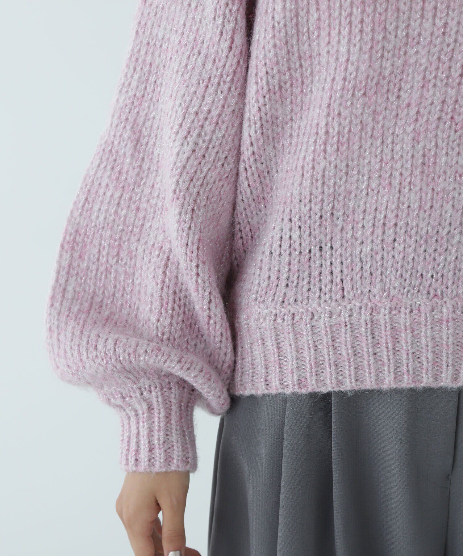  「ラメリリヤーンクロップドニット」|ニット・セーター|