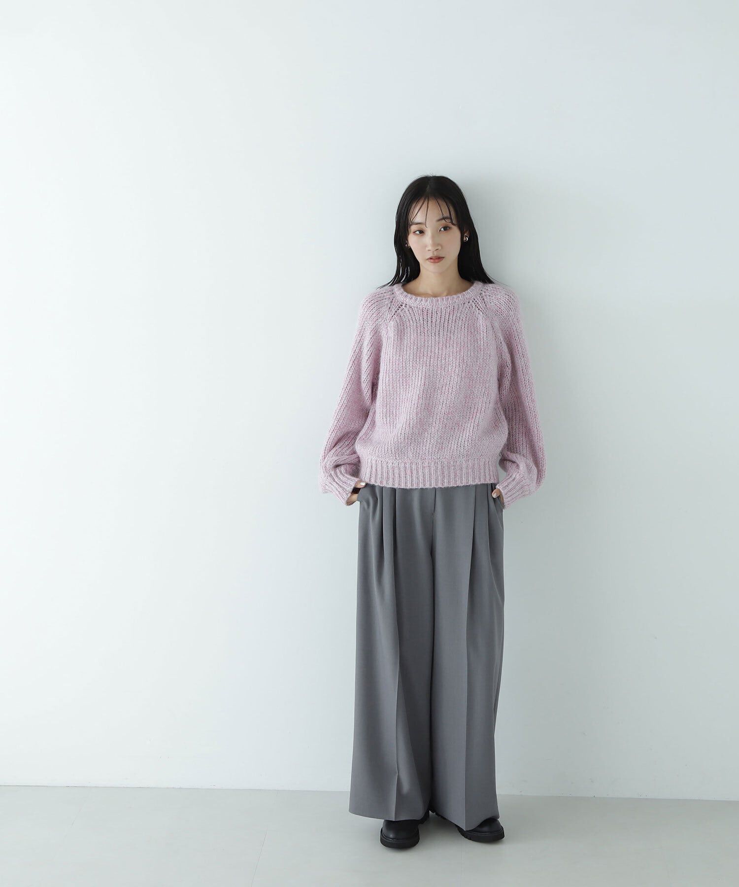  「ラメリリヤーンクロップドニット」|ニット・セーター|