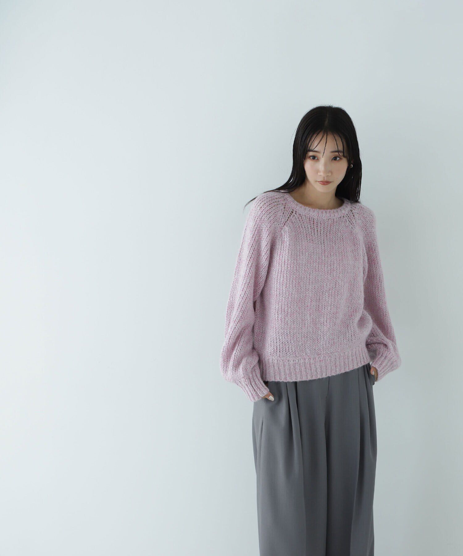  「ラメリリヤーンクロップドニット」|ニット・セーター|