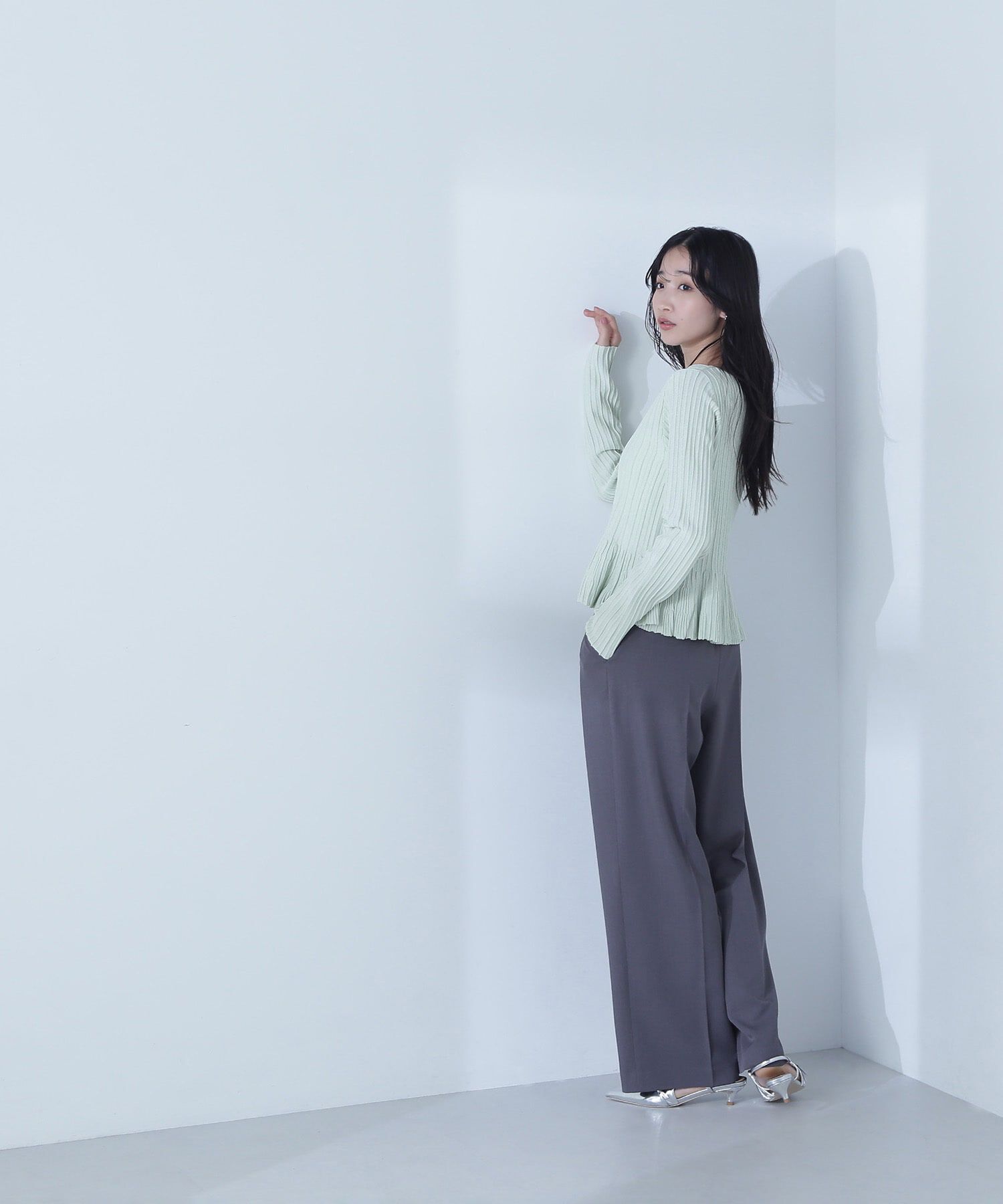  「メタルボタンタックワイドパンツ」|その他|