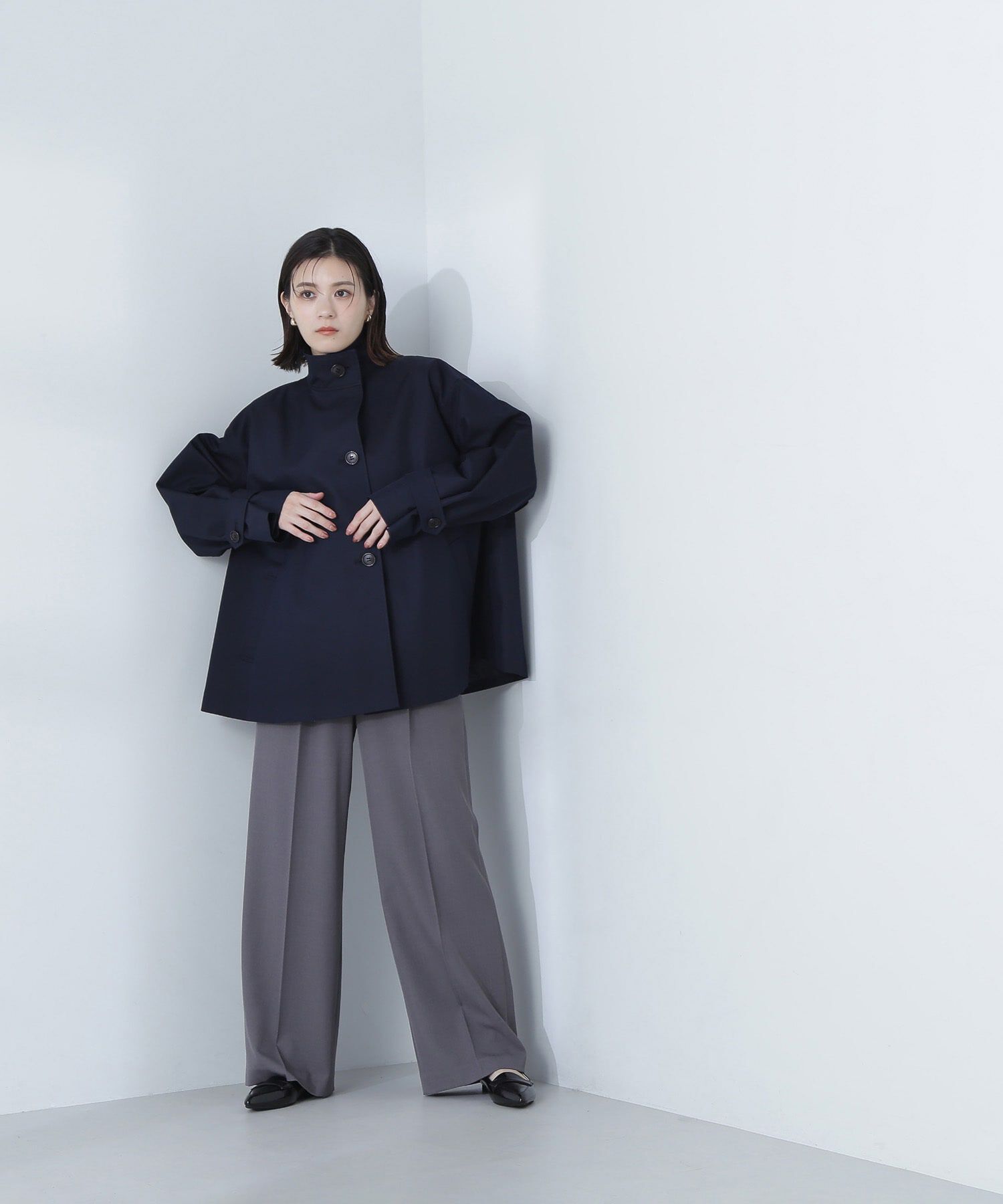  「メタルボタンタックワイドパンツ」|その他|