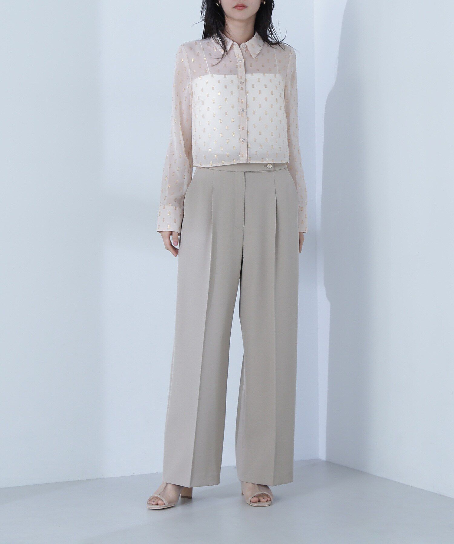  「メタルボタンタックワイドパンツ」|その他|