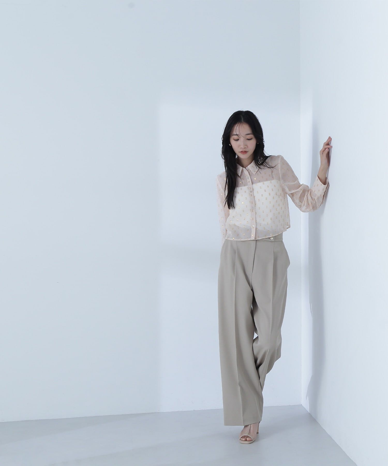  「メタルボタンタックワイドパンツ」|その他|