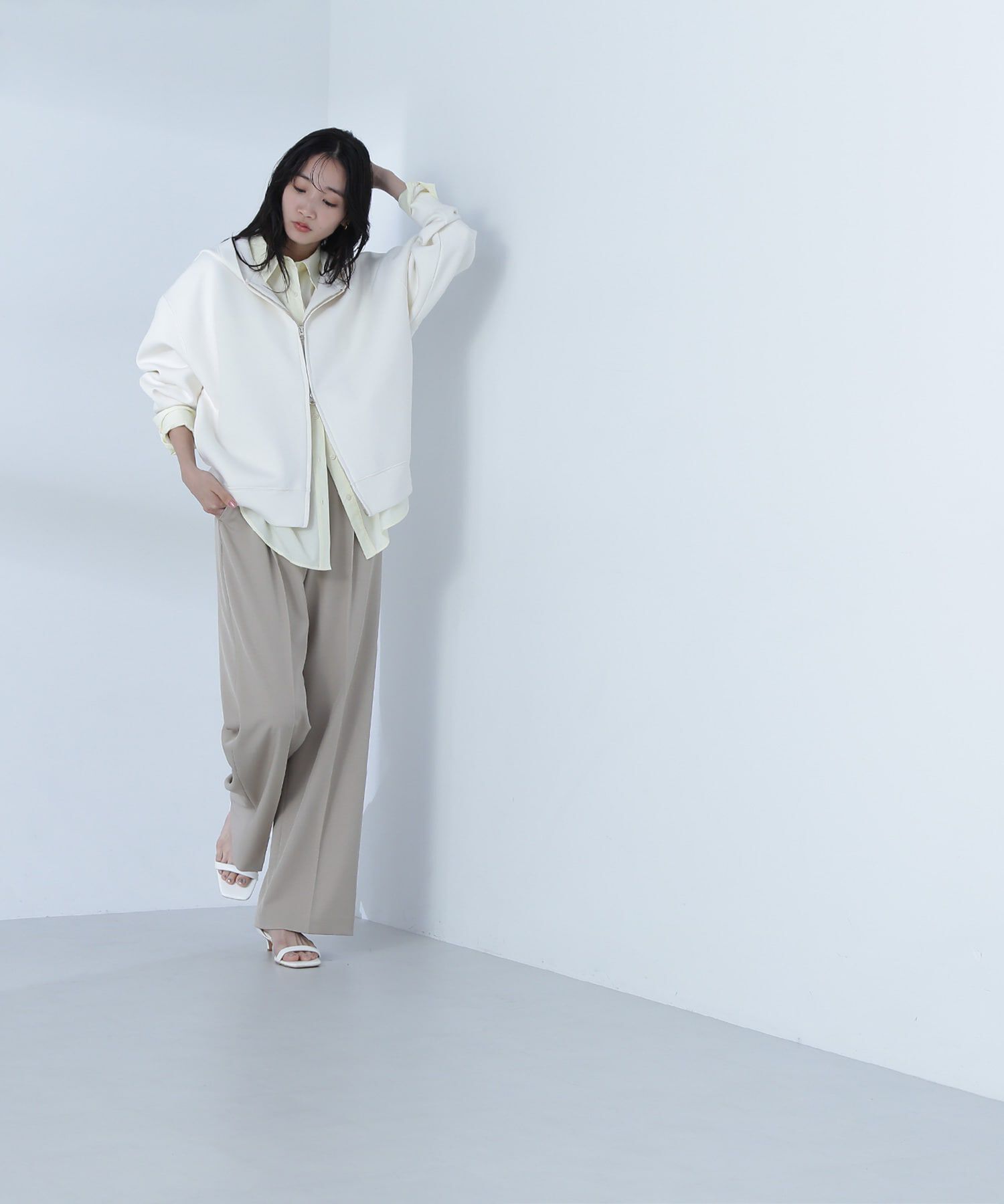  「メタルボタンタックワイドパンツ」|その他|