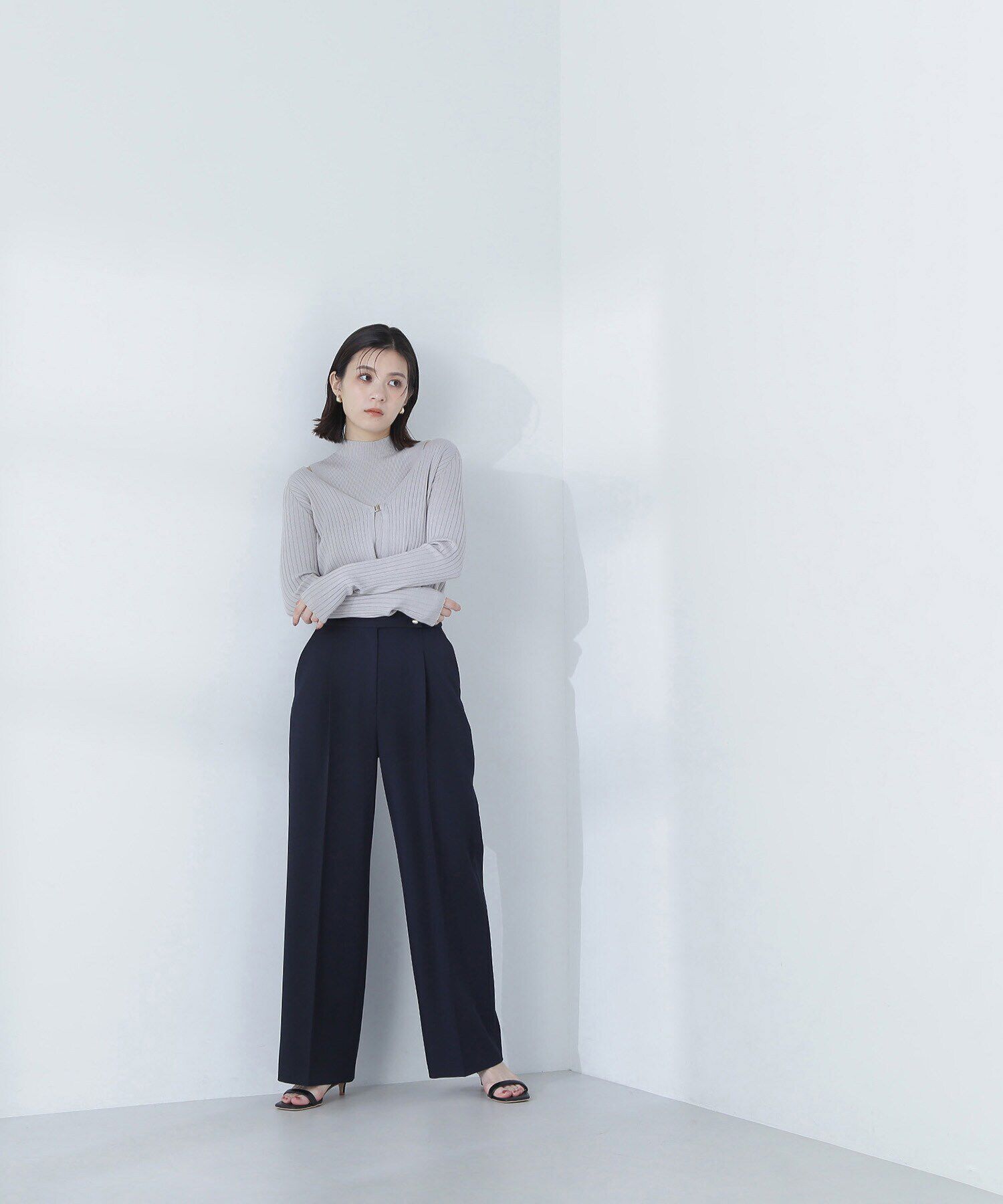  「メタルボタンタックワイドパンツ」|その他|