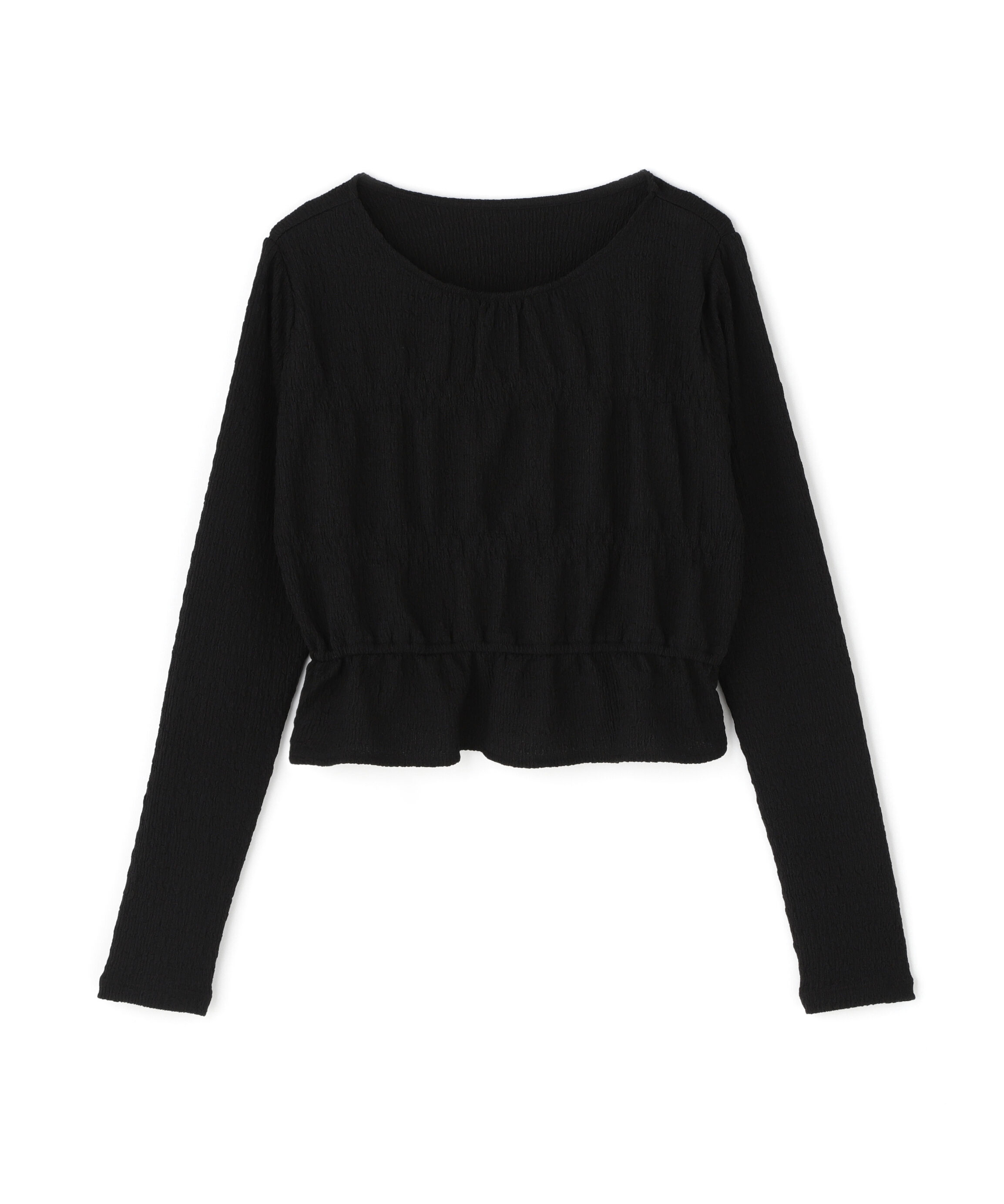  「シャーリングペプラムトップス」|Tシャツ・カットソー|