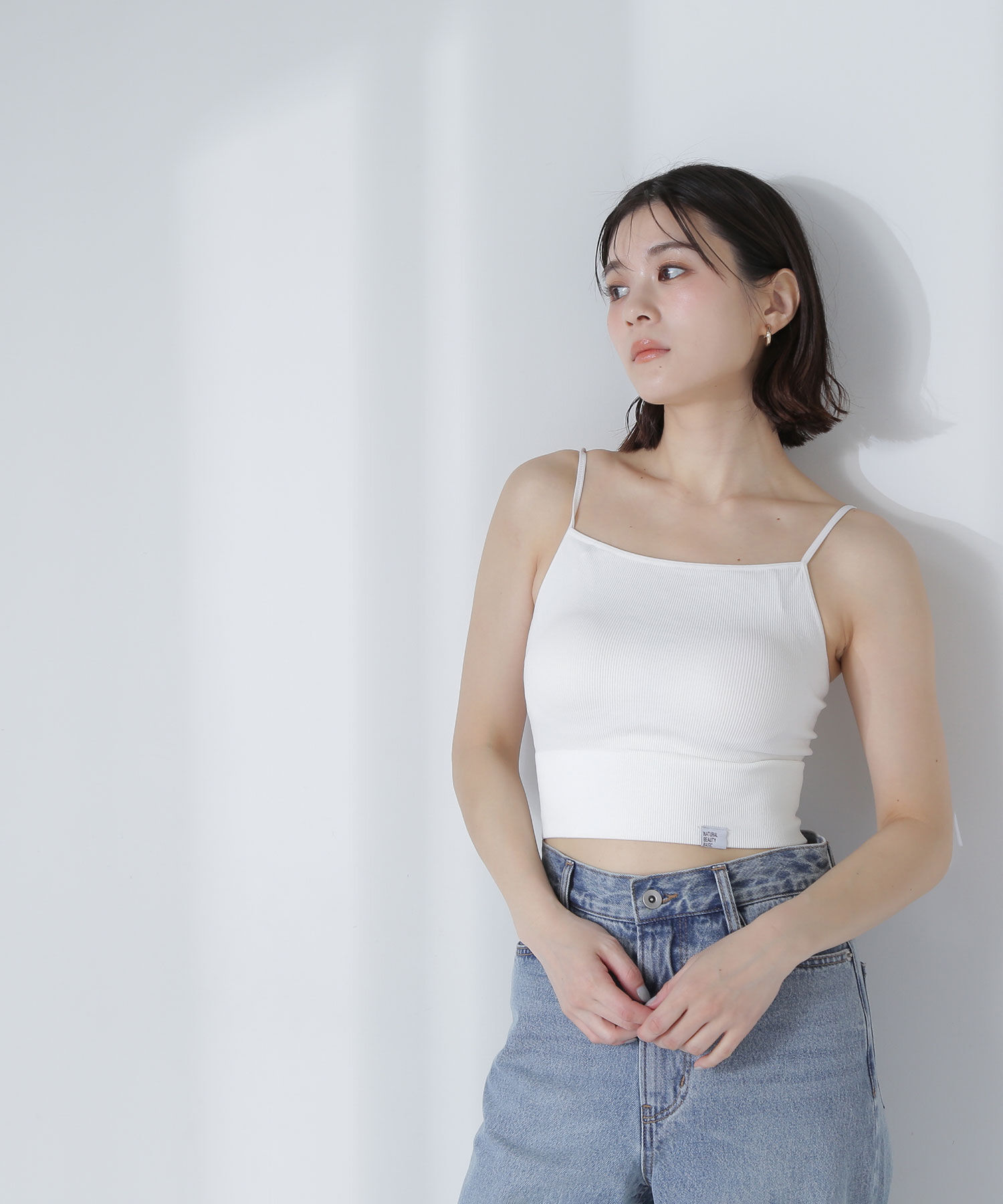  「カップインクロップドキャミソール」|Tシャツ・カットソー|