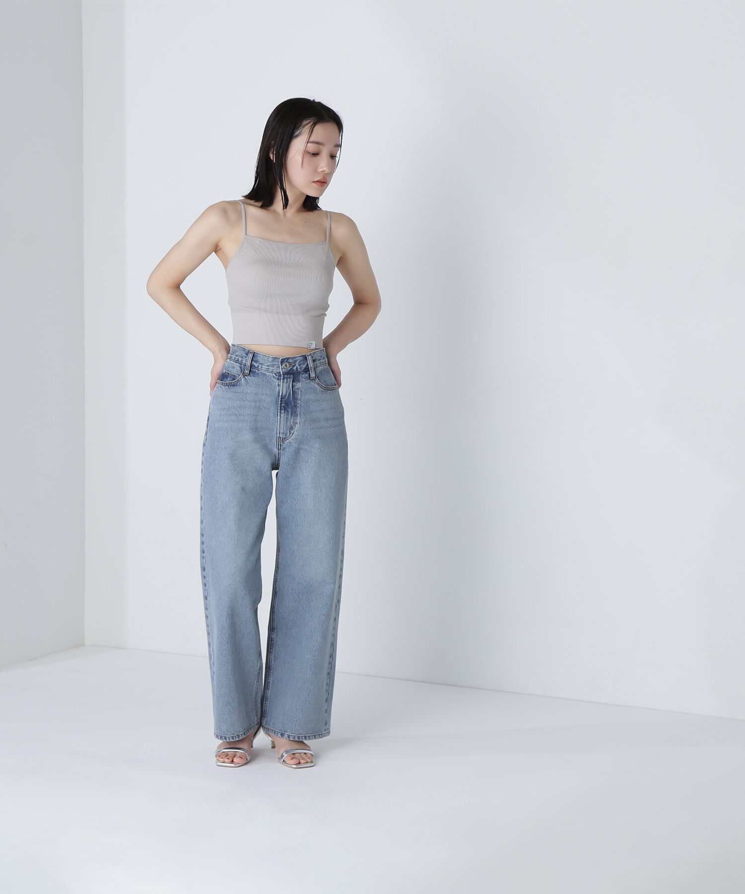  「カップインクロップドキャミソール」|Tシャツ・カットソー|