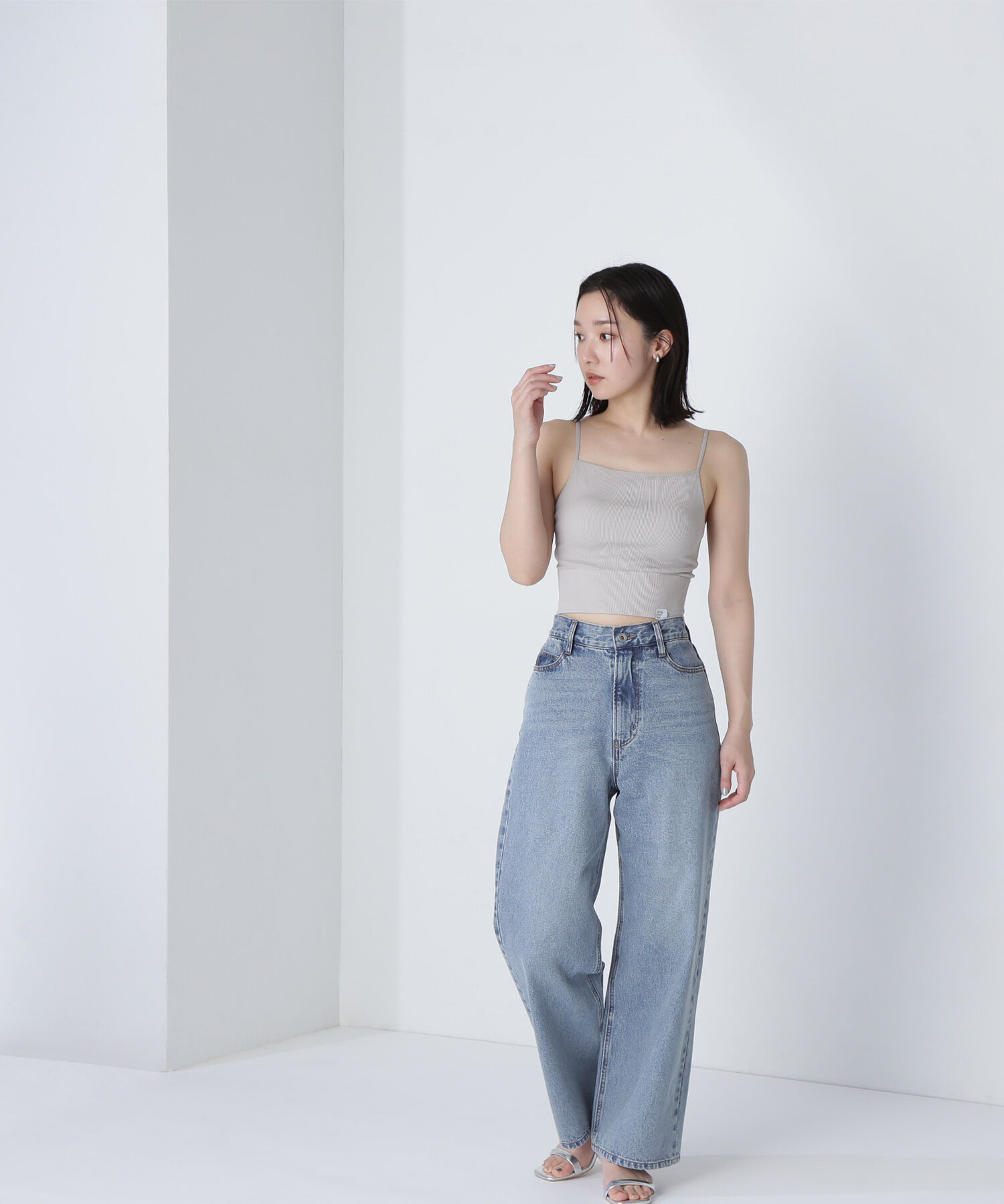  「カップインクロップドキャミソール」|Tシャツ・カットソー|