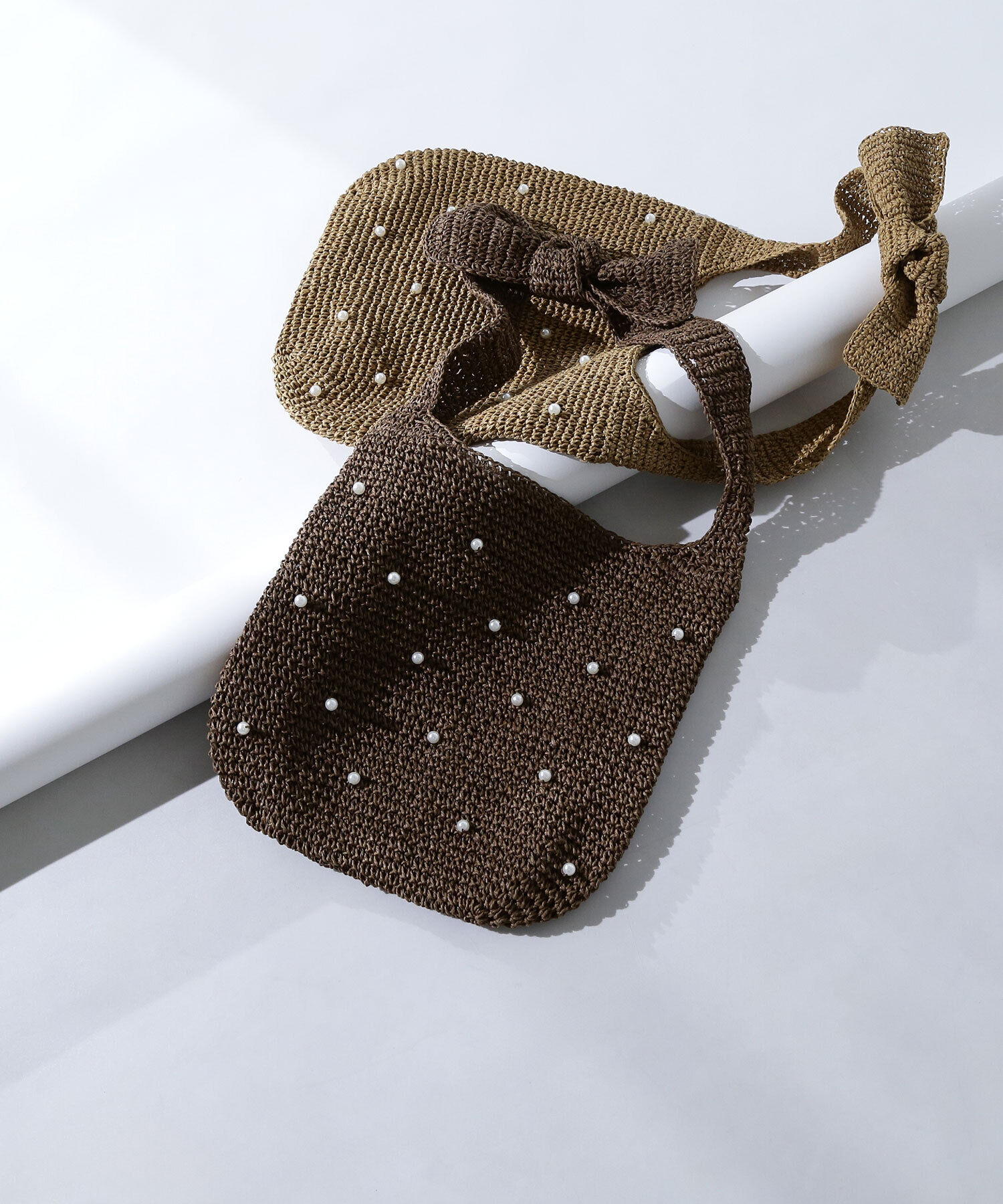  「ペーパーヤーンホーボーバッグ」|トートバッグ|ブラウン