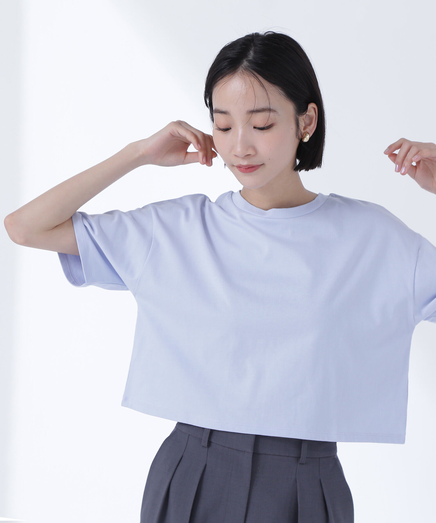  「メタルポイントクロップドTシャツ」|Tシャツ・カットソー|