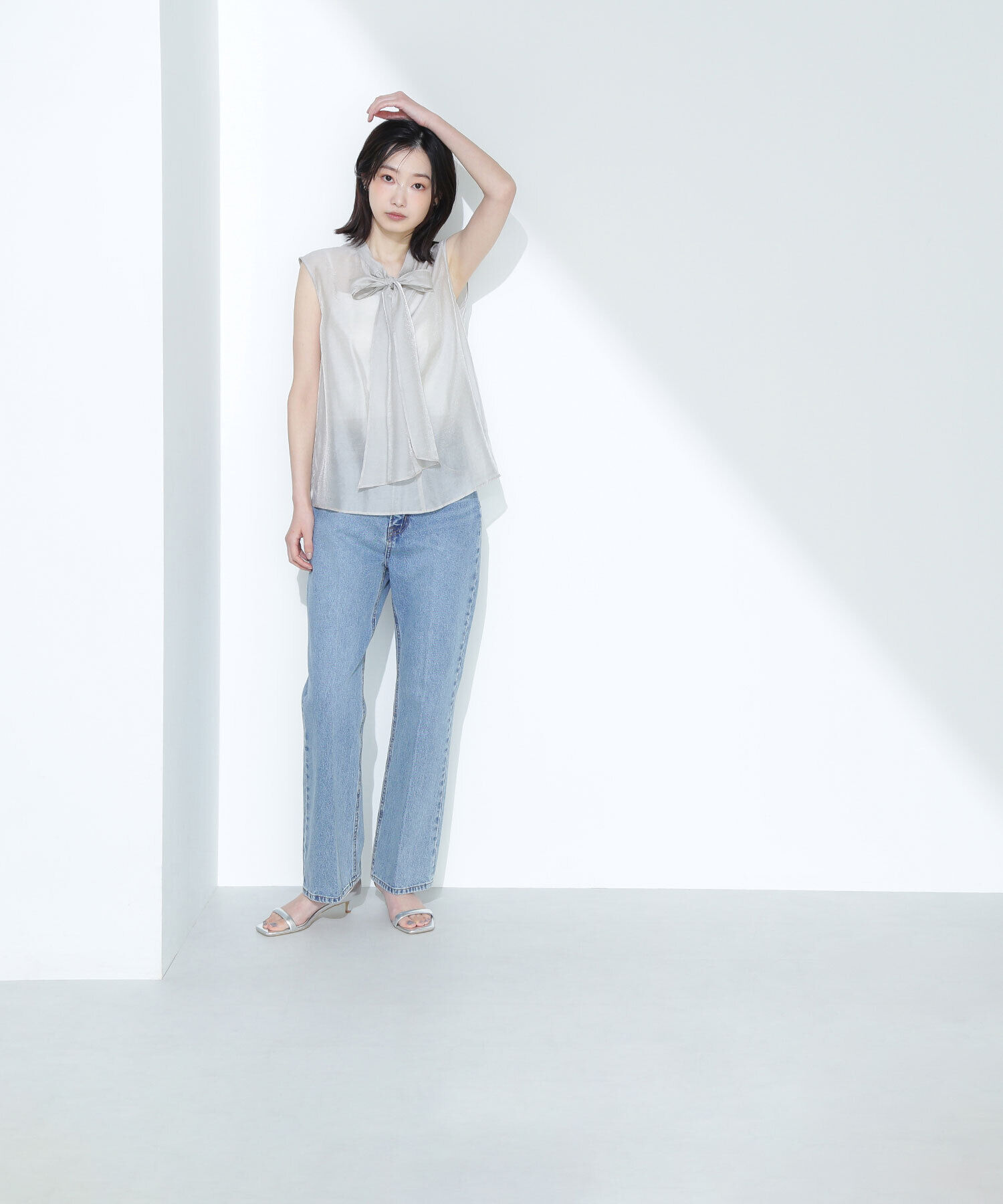  「ブライトシアーリボンボウブラウス」|シャツ・ブラウス|