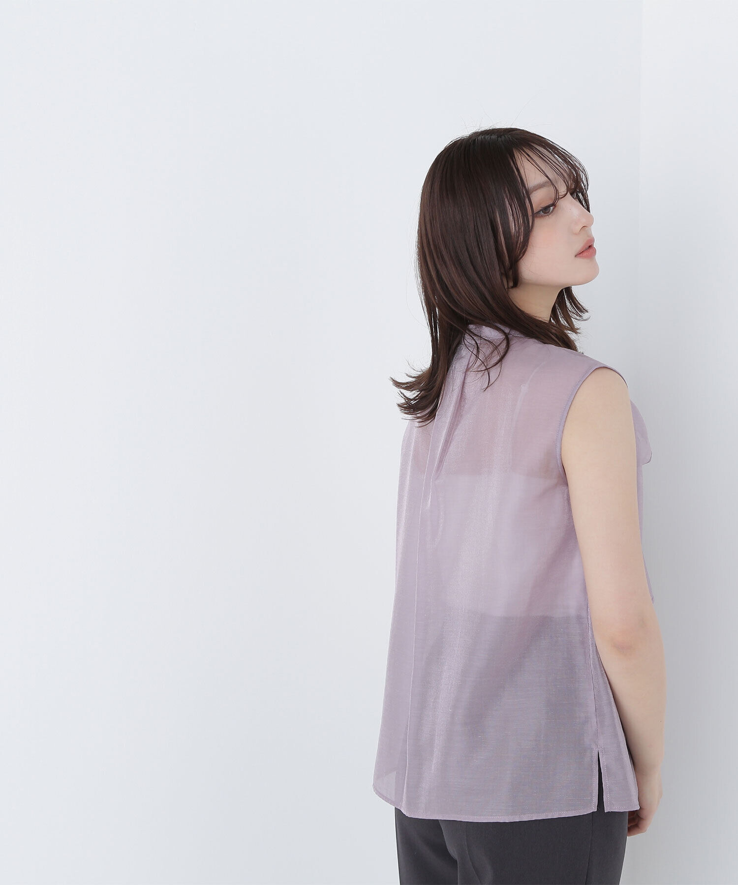  「ブライトシアーリボンボウブラウス」|シャツ・ブラウス|