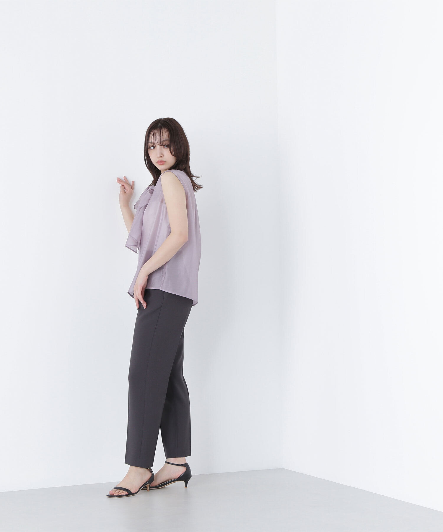  「ブライトシアーリボンボウブラウス」|シャツ・ブラウス|