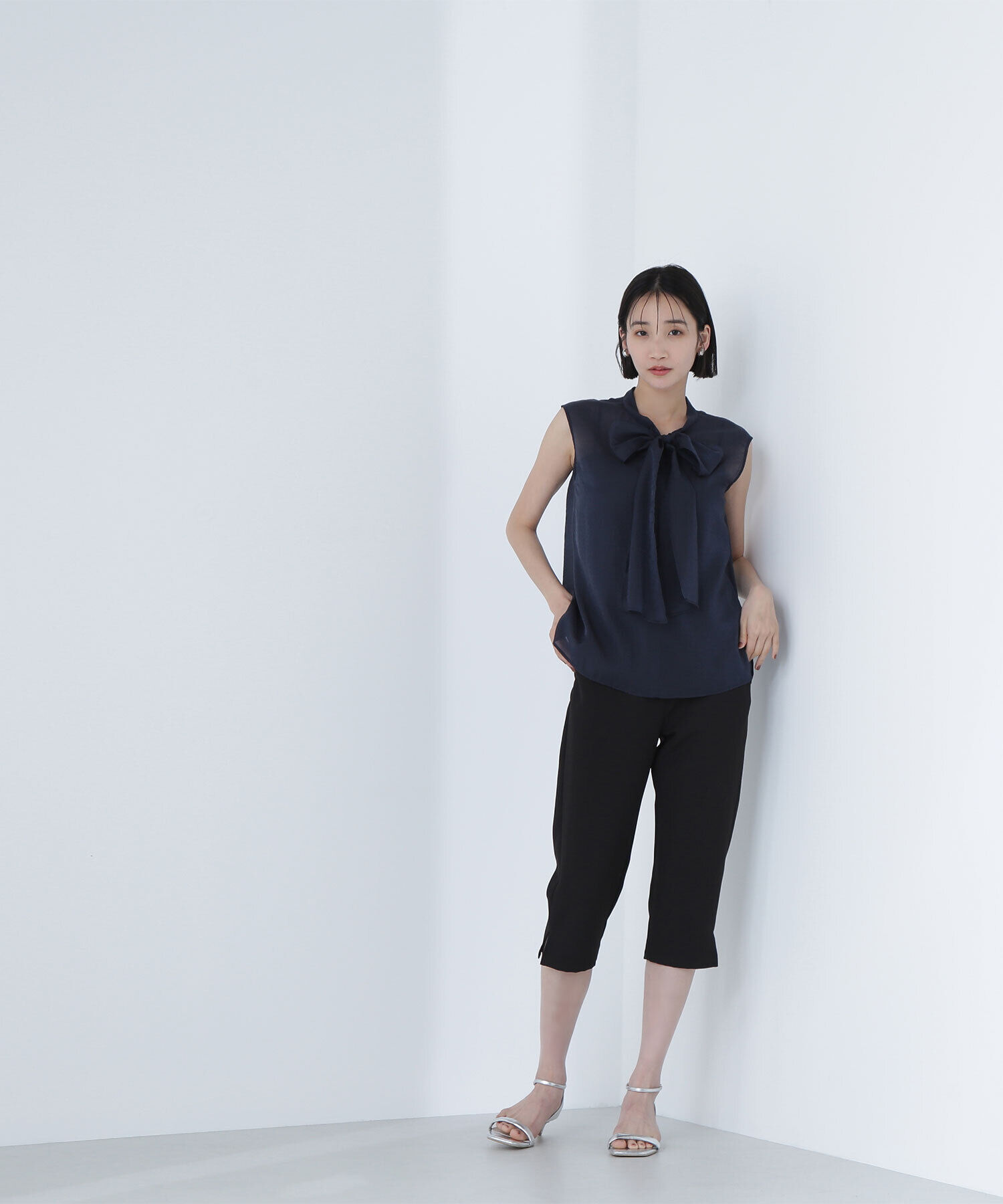  「ブライトシアーリボンボウブラウス」|シャツ・ブラウス|