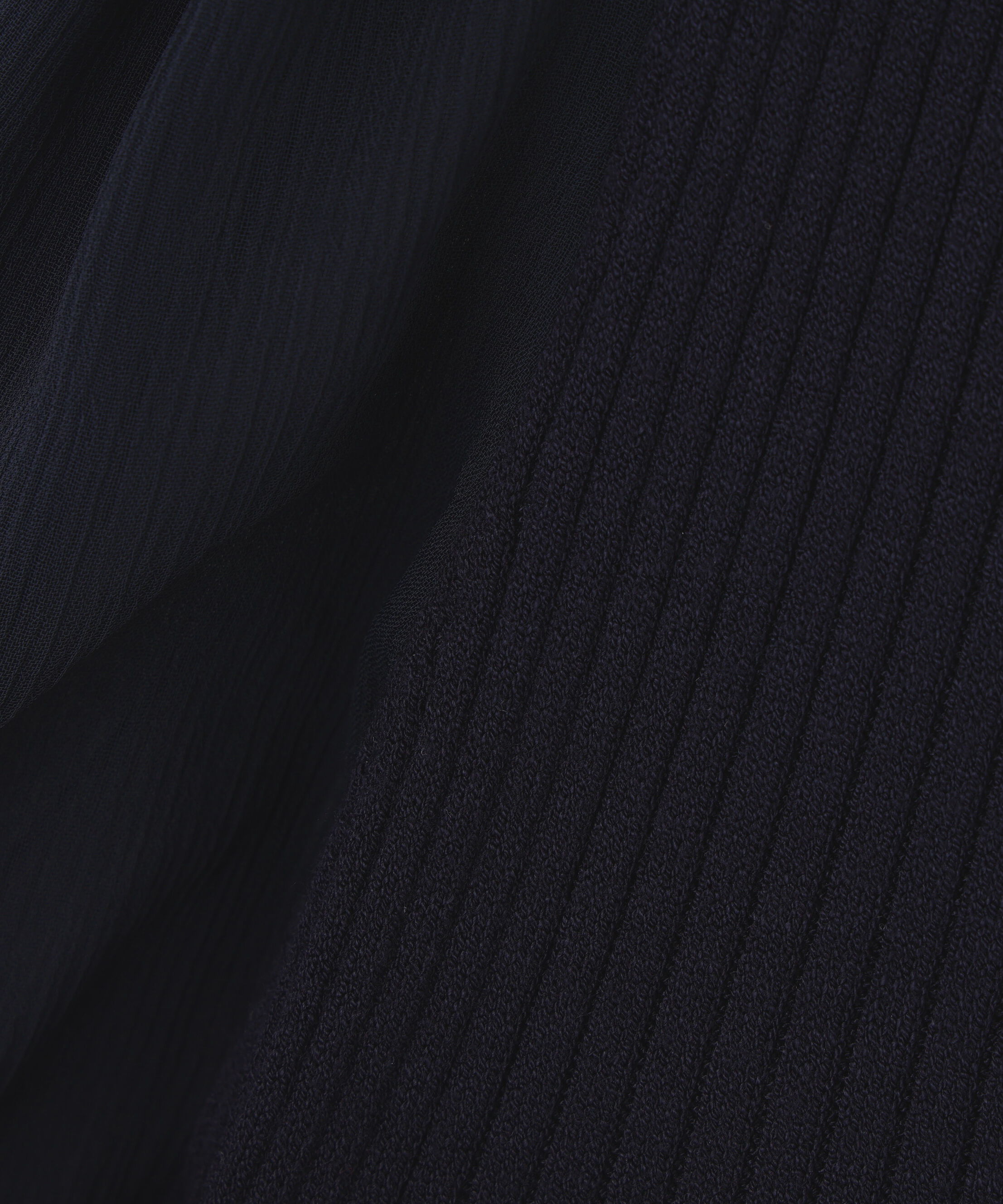  「シアースリーブバイカラーニットワンピース」|ワンピース|