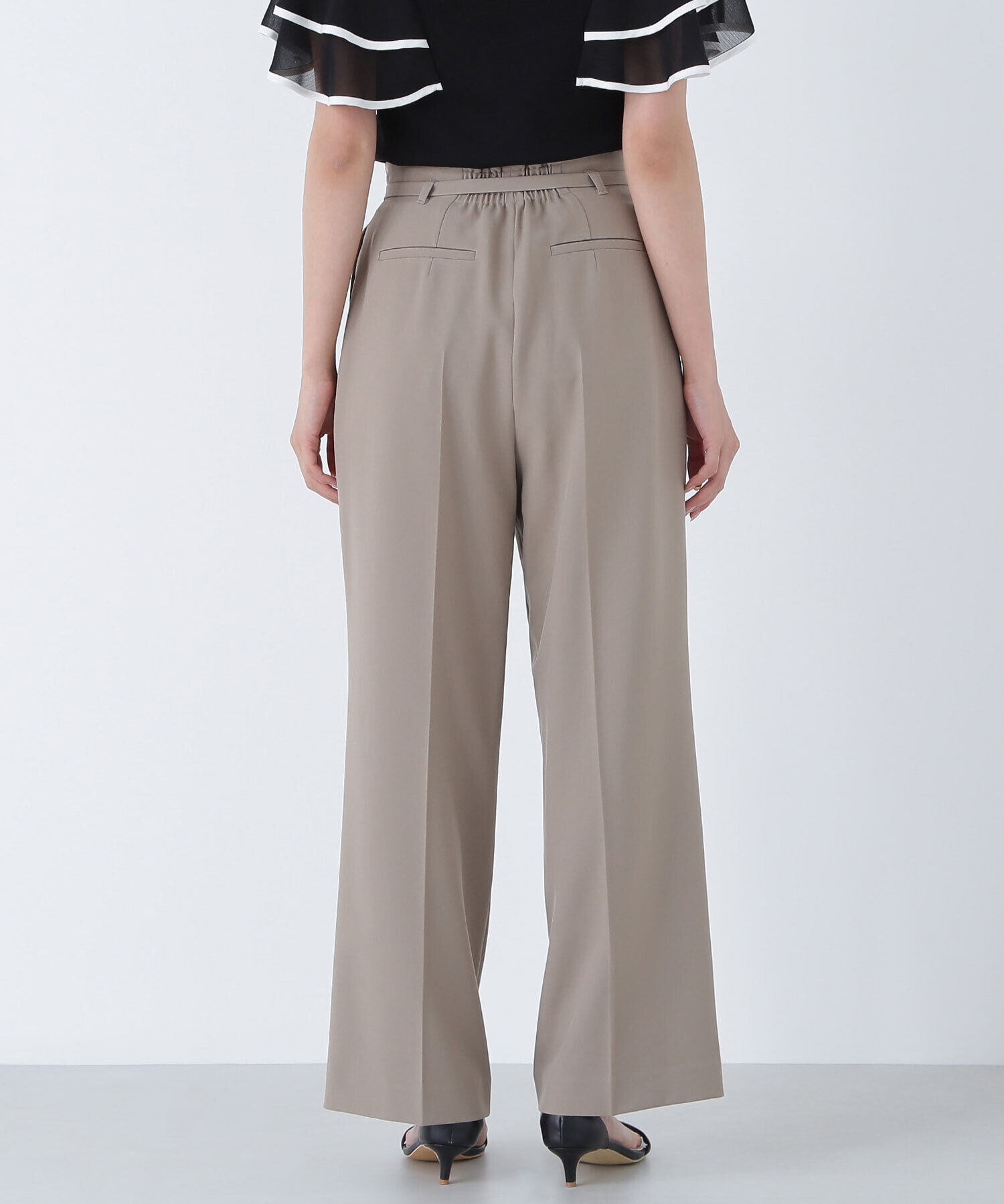  「メタルバックルベルテッドワイドパンツ」|その他|