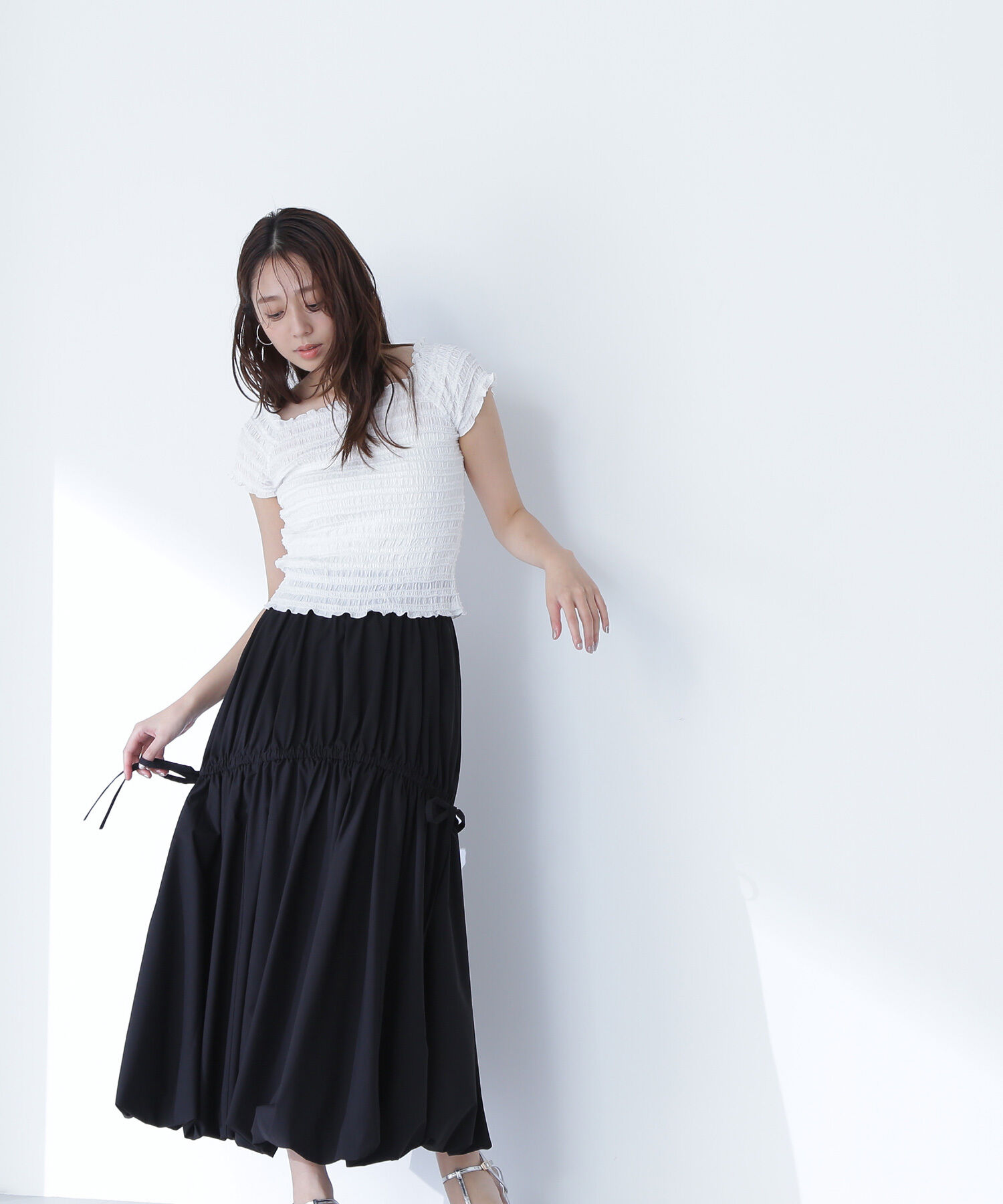  「タフタギャザーバルーンスカート」|スカート|クロ