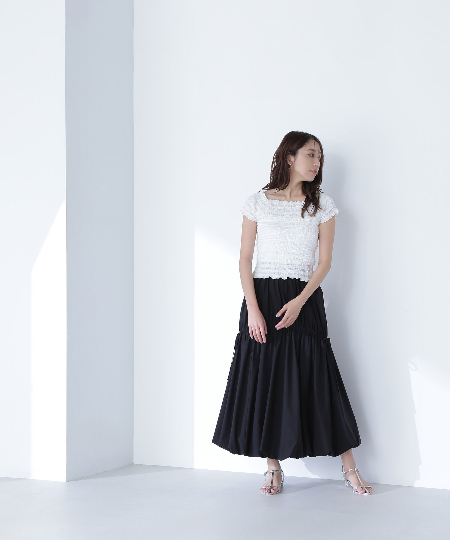  「タフタギャザーバルーンスカート」|スカート|