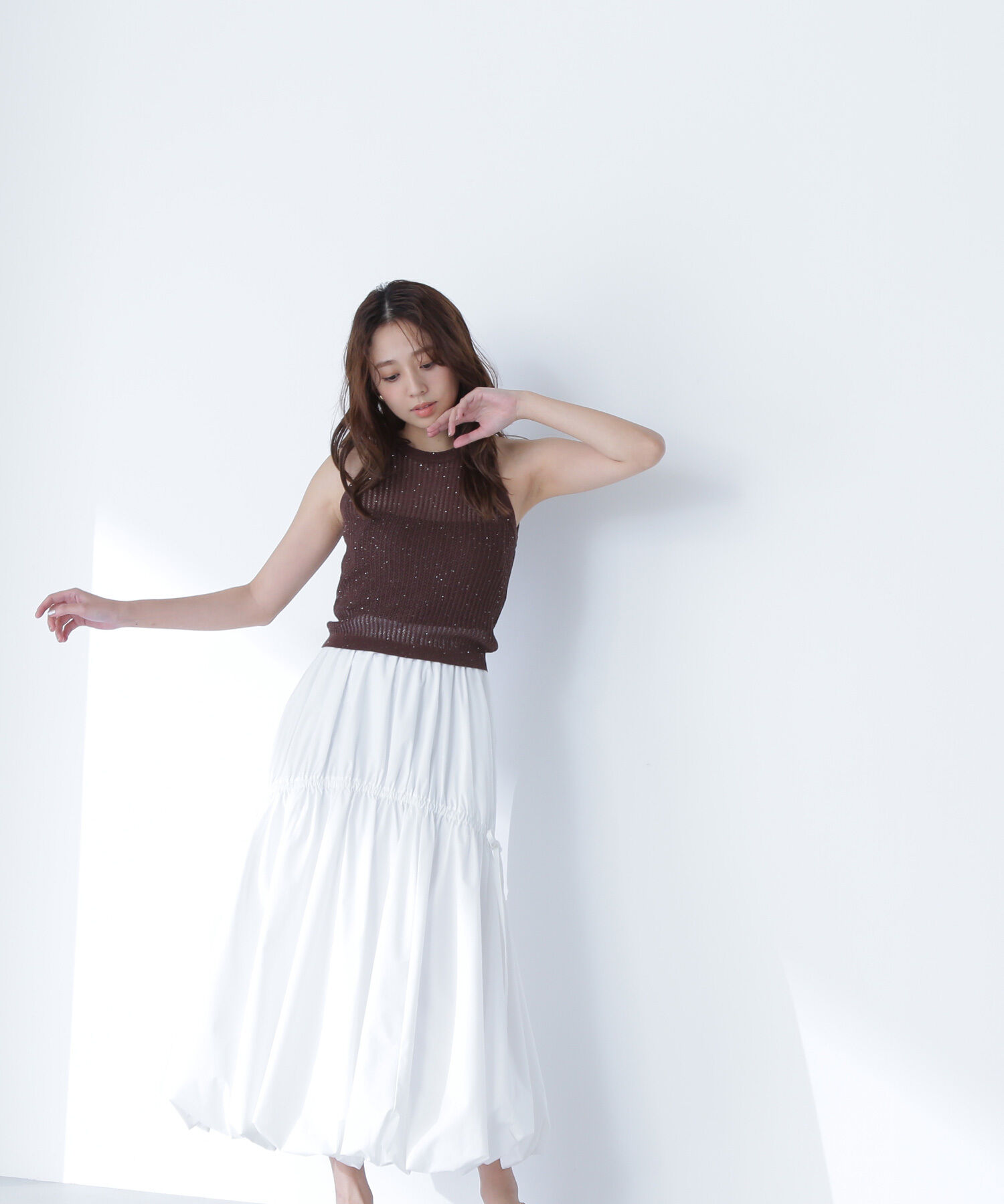  「タフタギャザーバルーンスカート」|スカート|