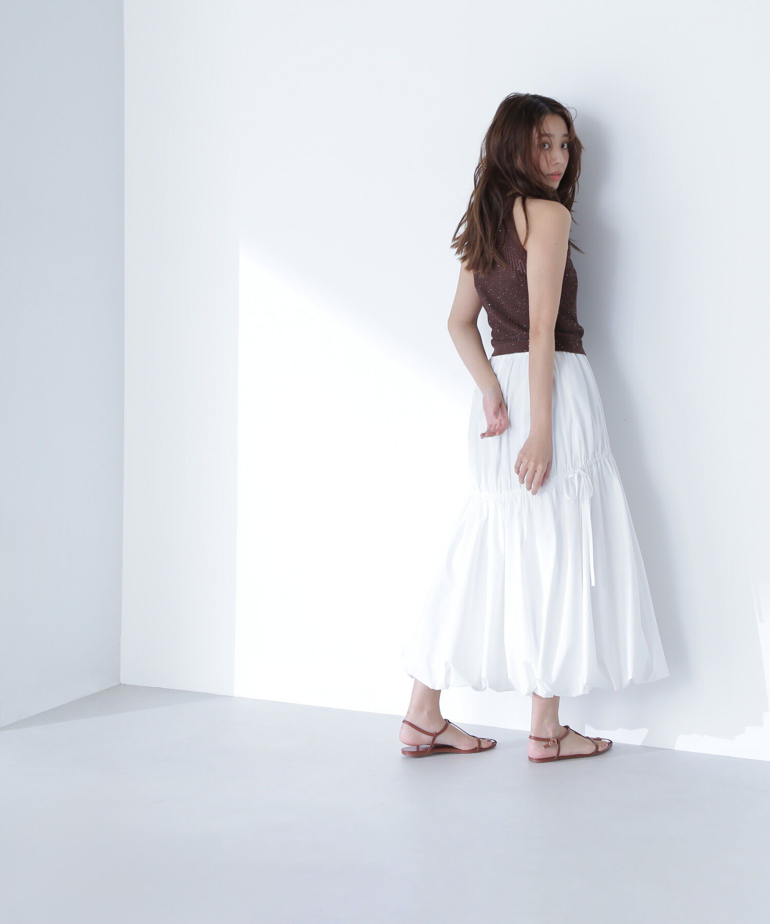  「タフタギャザーバルーンスカート」|スカート|