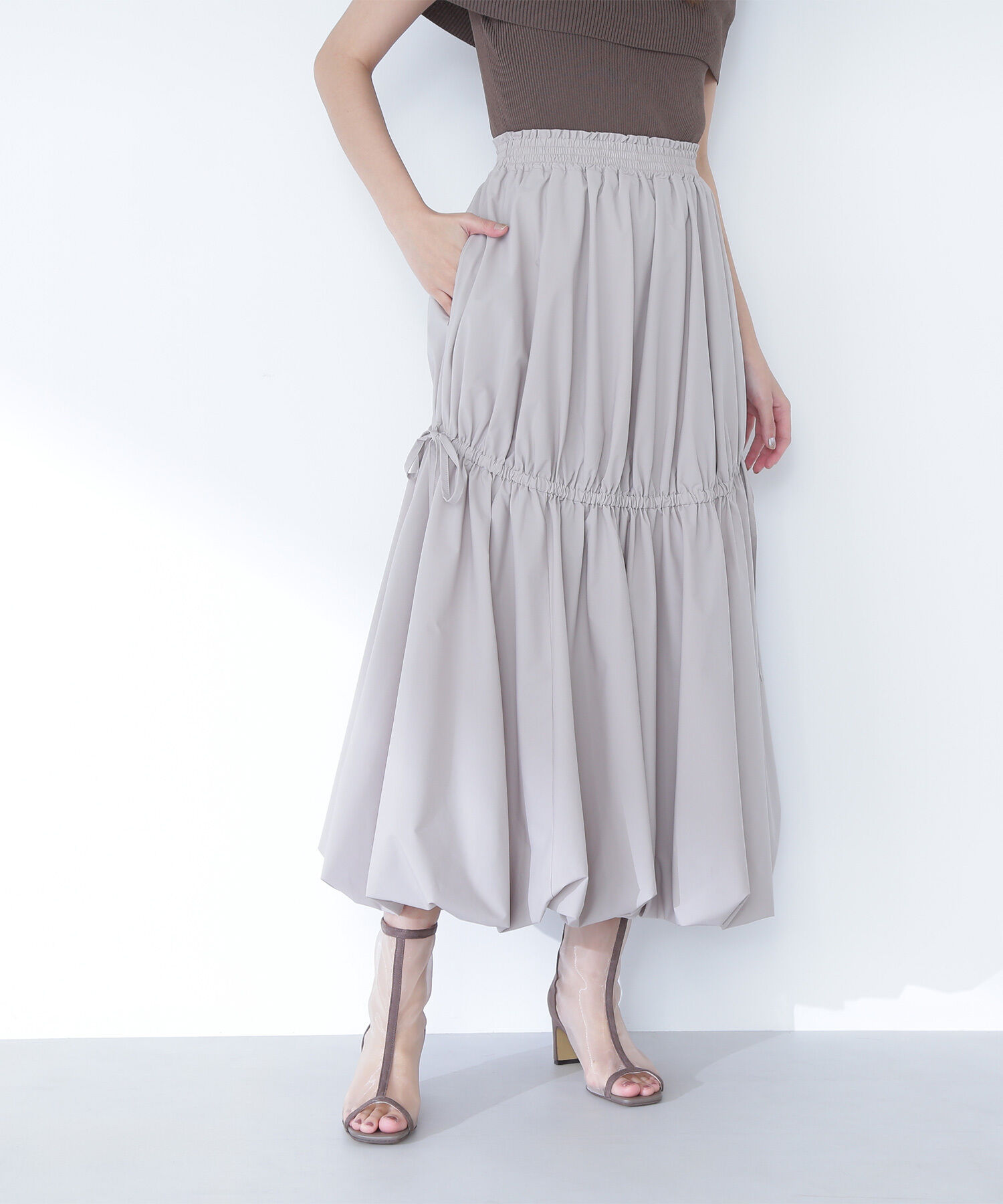  「タフタギャザーバルーンスカート」|スカート|