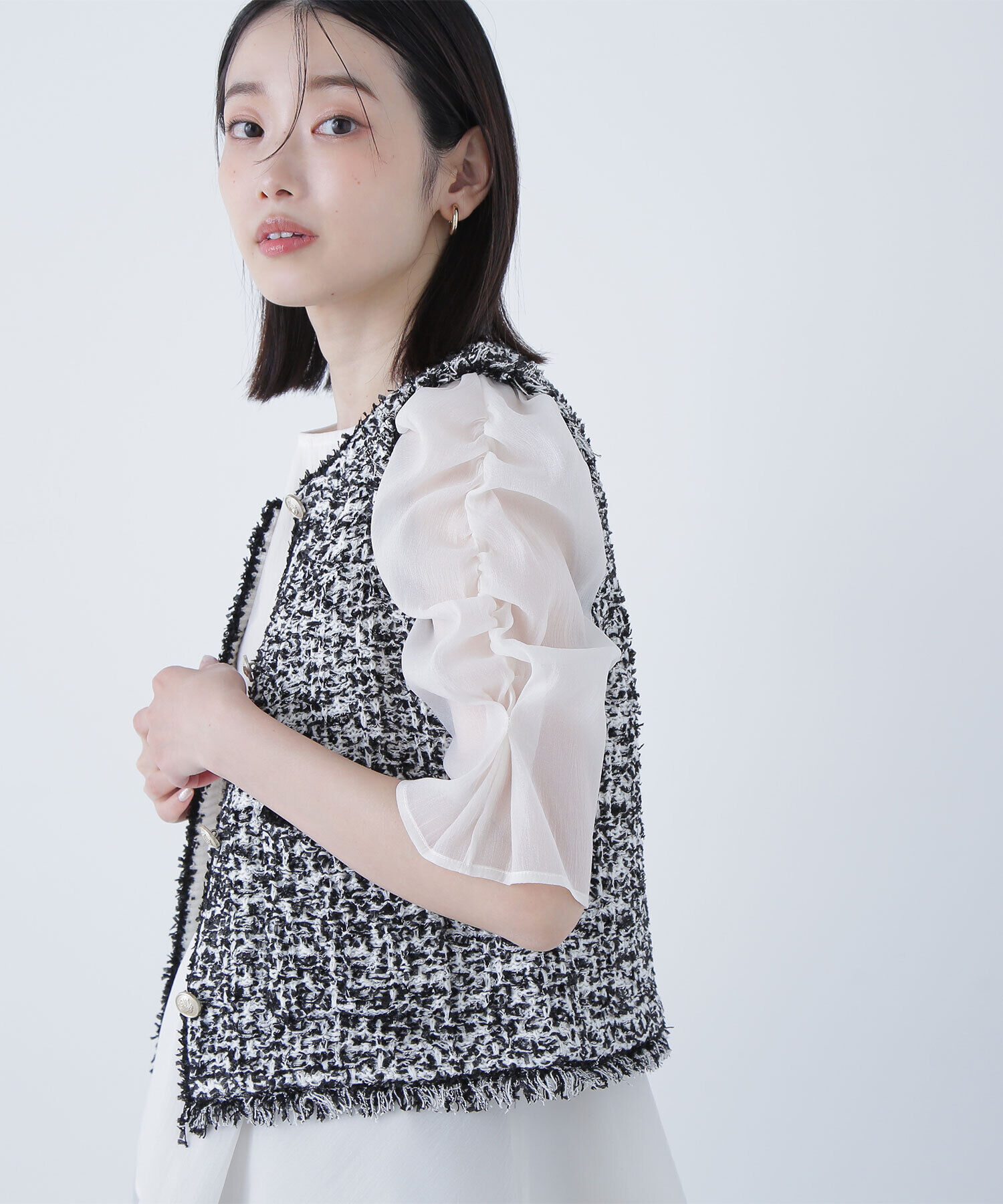  「シアーペプラムブラウス」|シャツ・ブラウス|