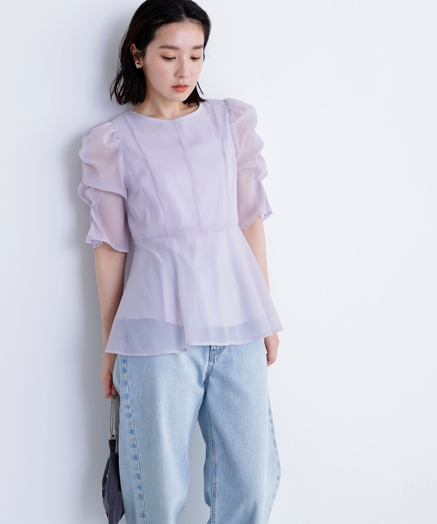  「シアーペプラムブラウス」|シャツ・ブラウス|