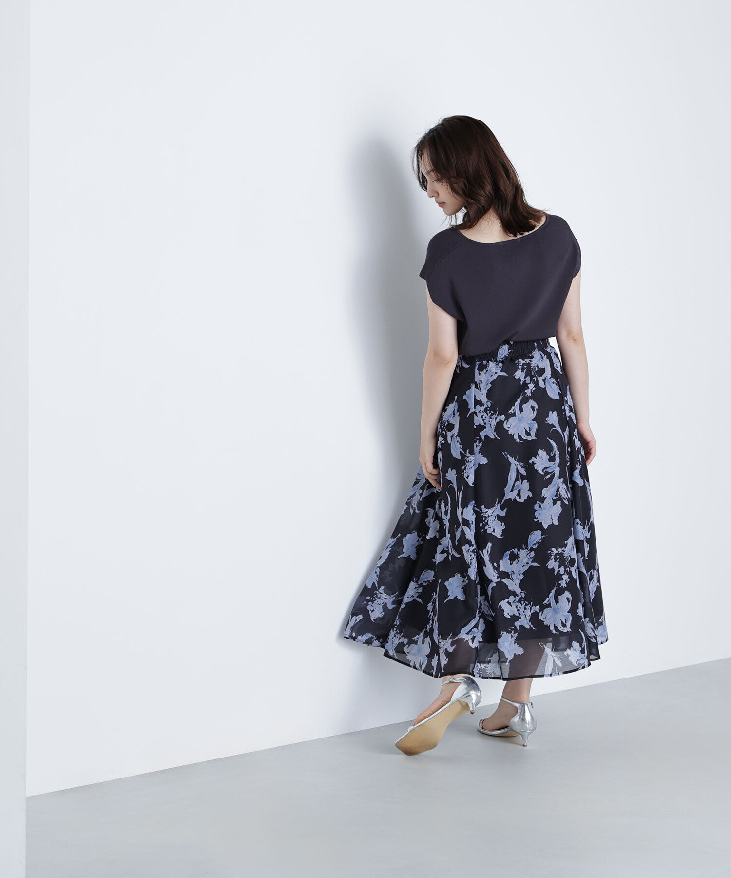  「シアーフラワープリントフレアスカート」|スカート|