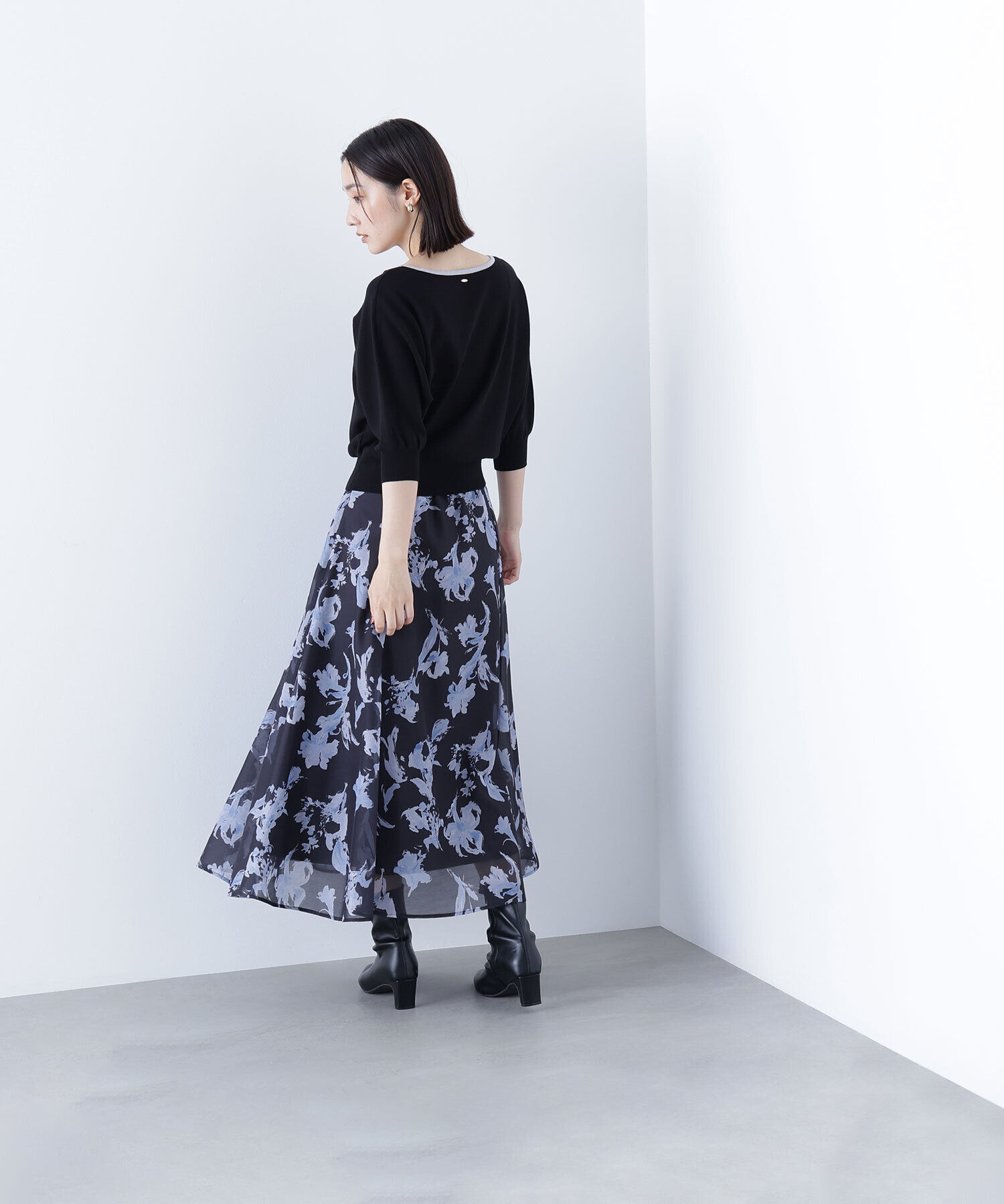  「シアーフラワープリントフレアスカート」|スカート|
