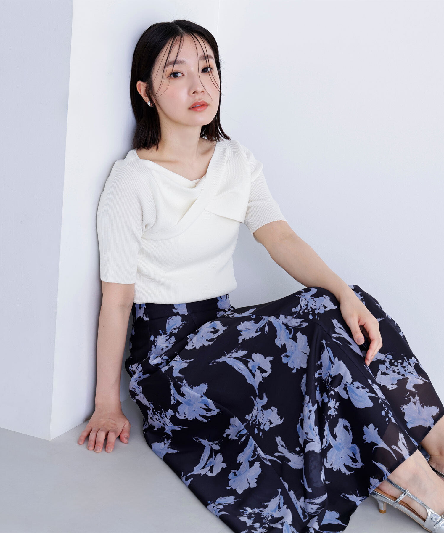  「シアーフラワープリントフレアスカート」|スカート|