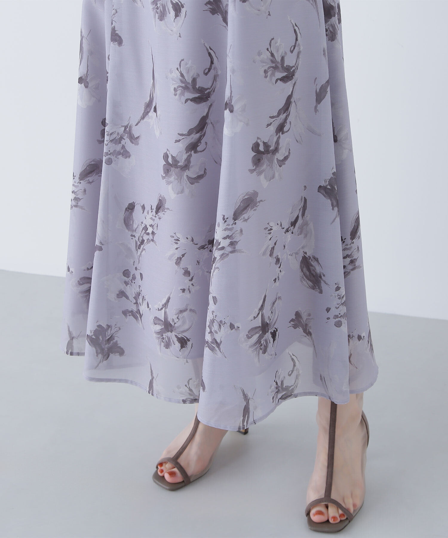  「シアーフラワープリントフレアスカート」|スカート|