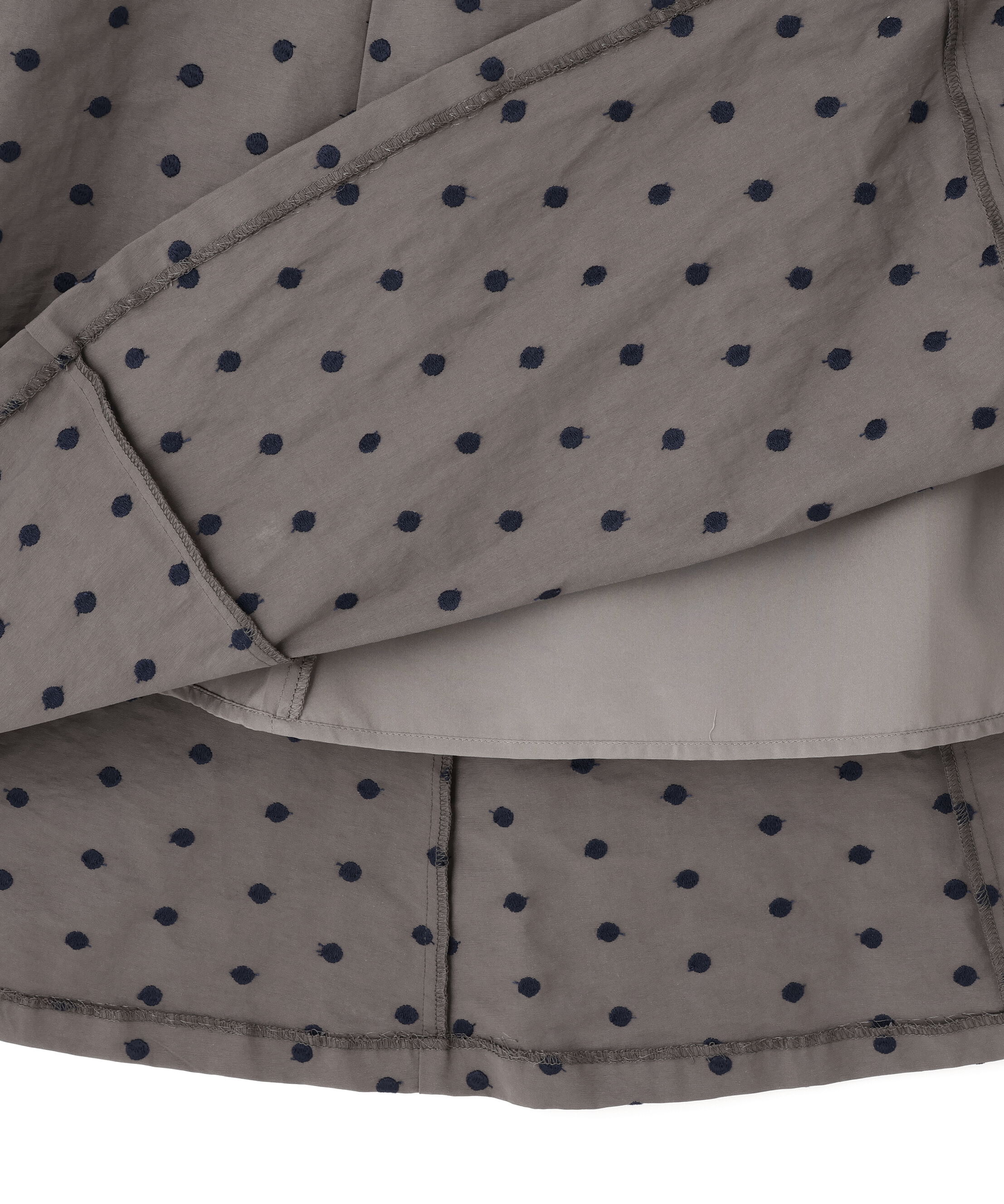  「ドット刺繍タフタワンピース」|ワンピース|