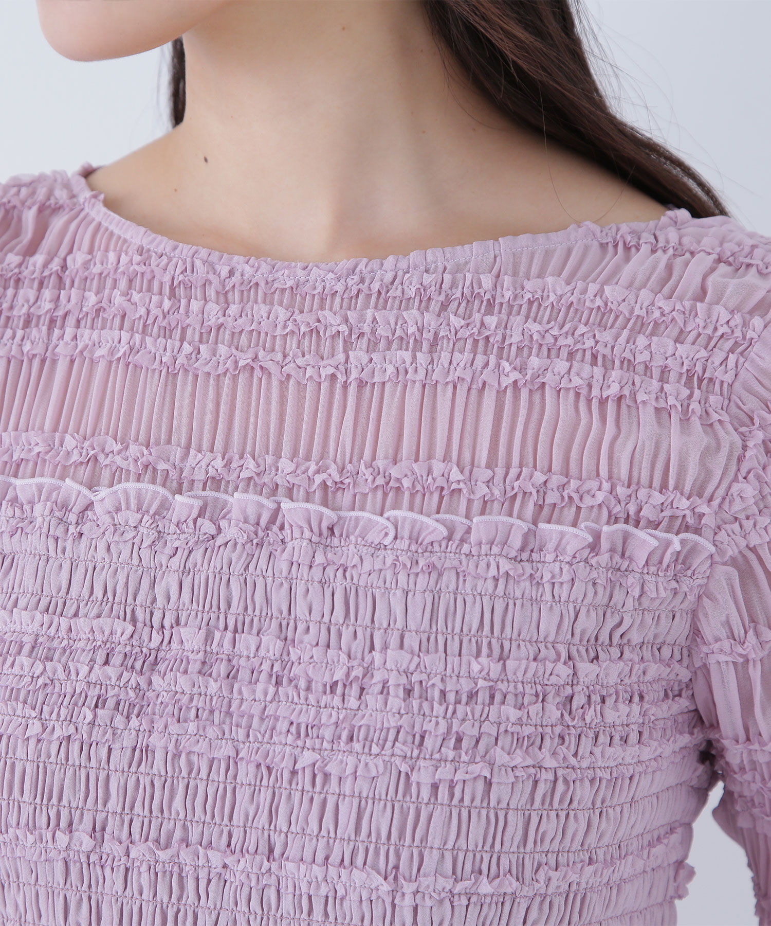  「フリルシャーリングナローワンピース」|ワンピース|