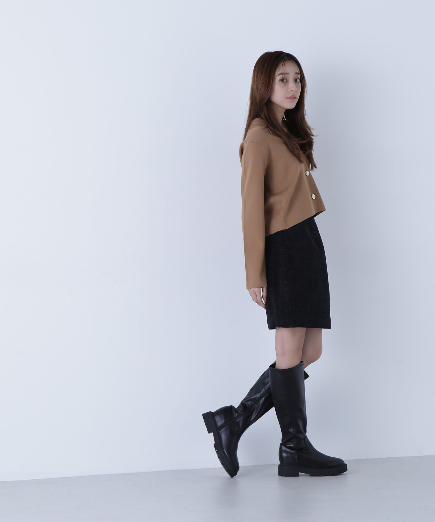  「ムジツイードミニスカート」|スカート|