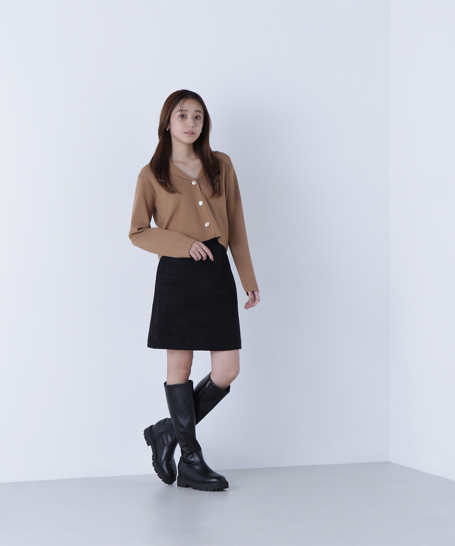  「ムジツイードミニスカート」|スカート|