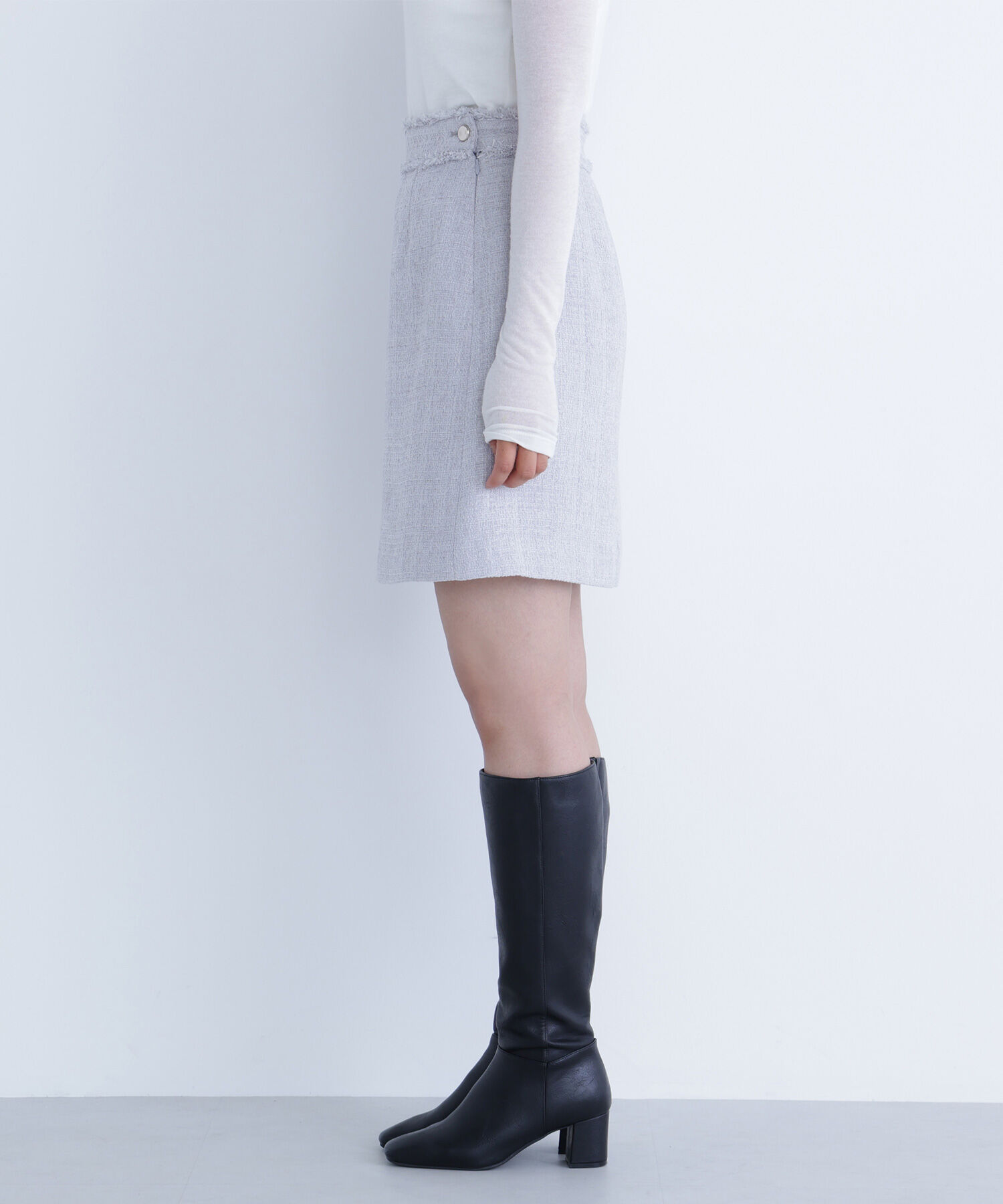  「ムジツイードミニスカート」|スカート|