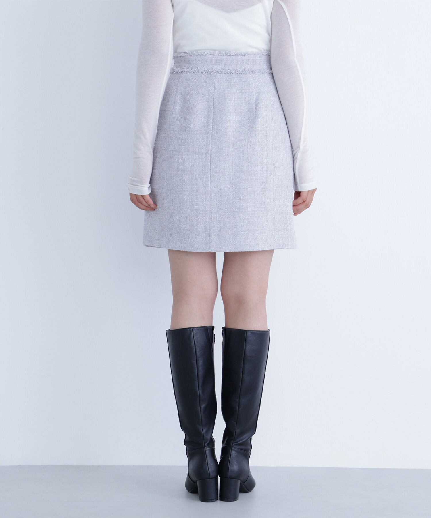  「ムジツイードミニスカート」|スカート|