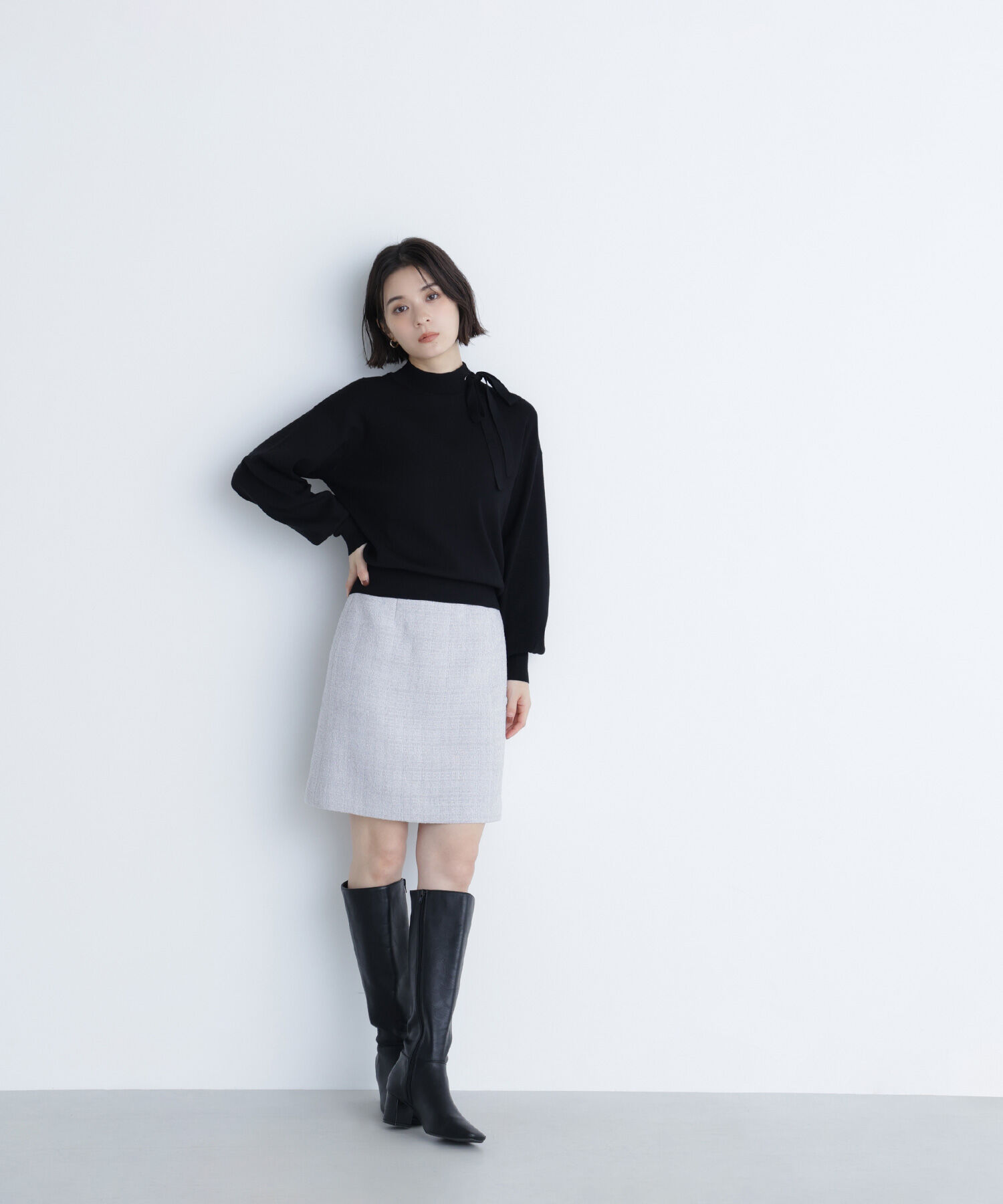  「ムジツイードミニスカート」|スカート|