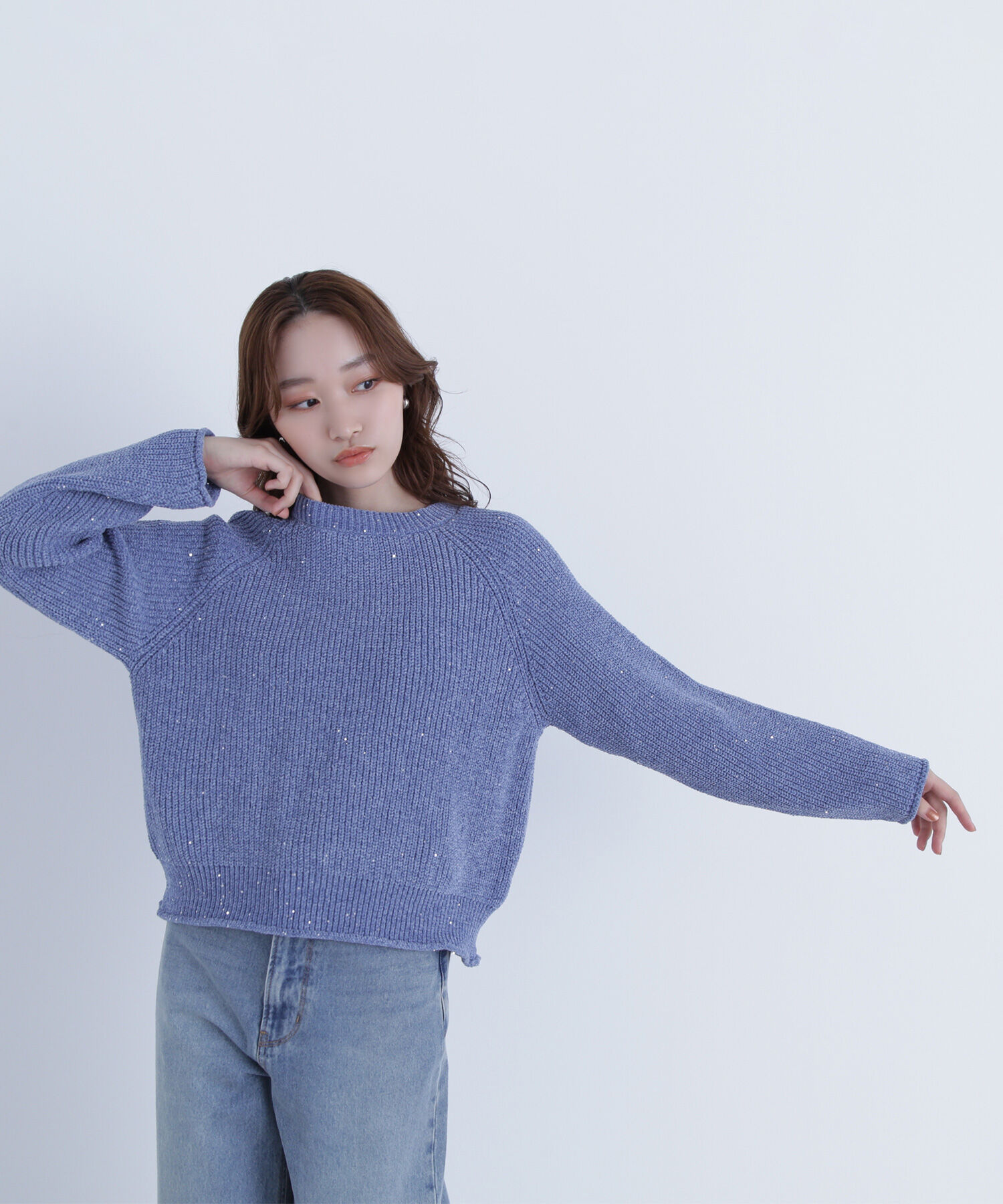  「スパンコールモールニット」|ニット・セーター|