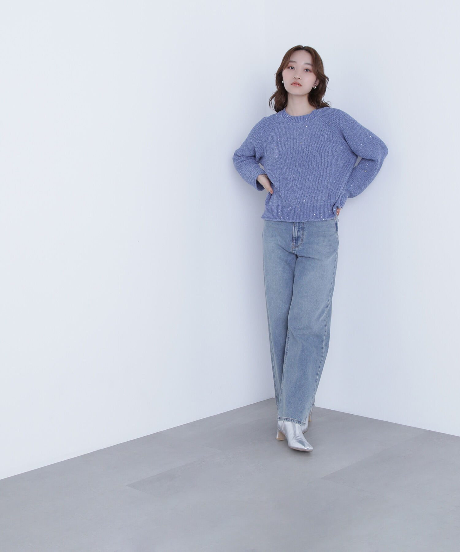  「スパンコールモールニット」|ニット・セーター|