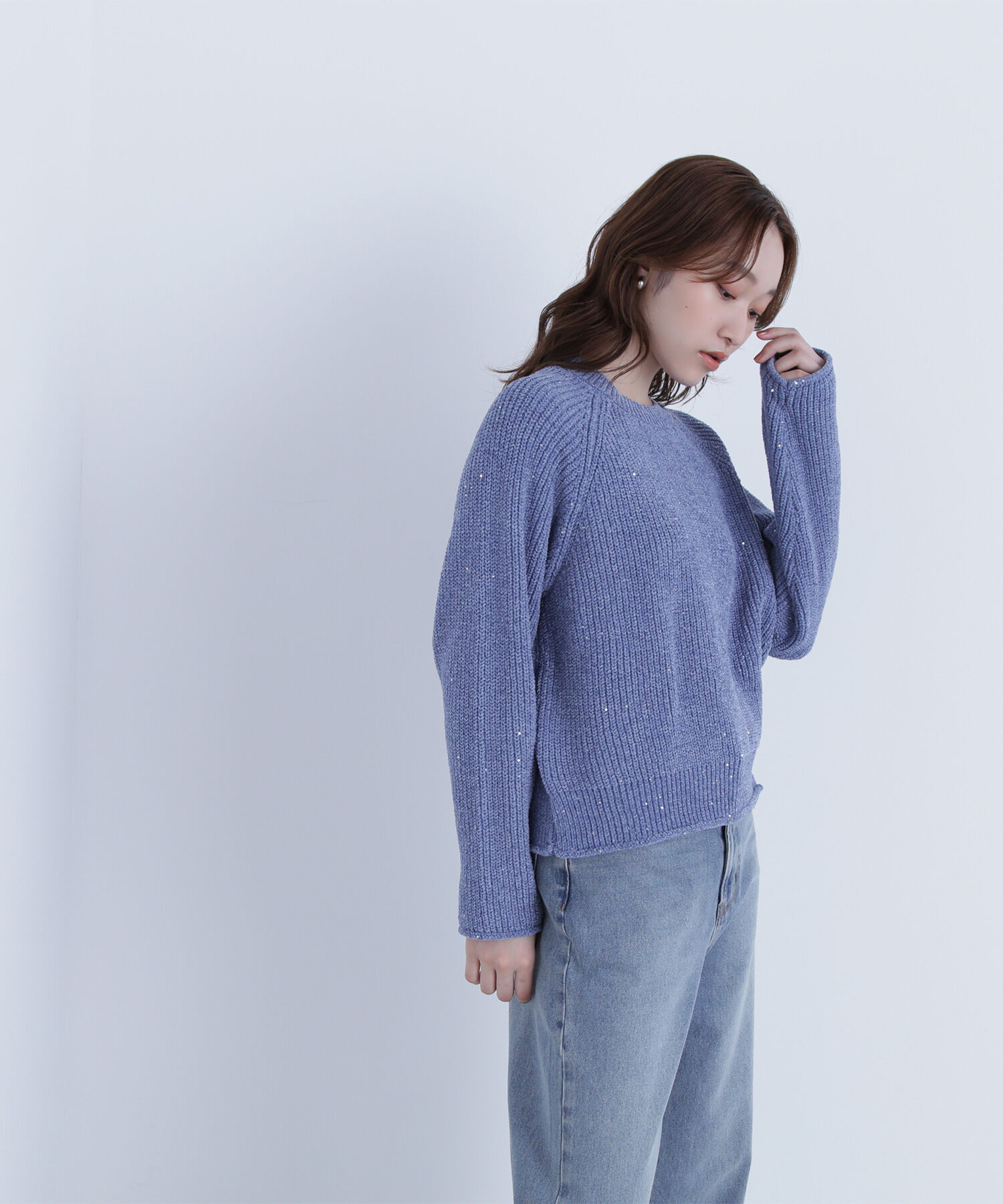  「スパンコールモールニット」|ニット・セーター|