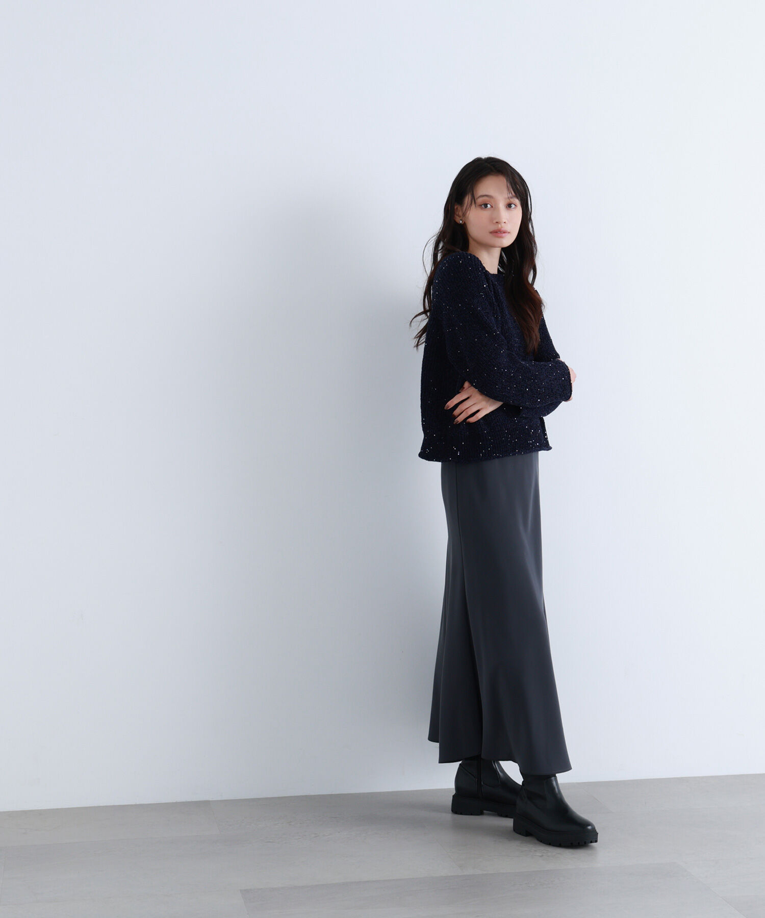  「スパンコールモールニット」|ニット・セーター|