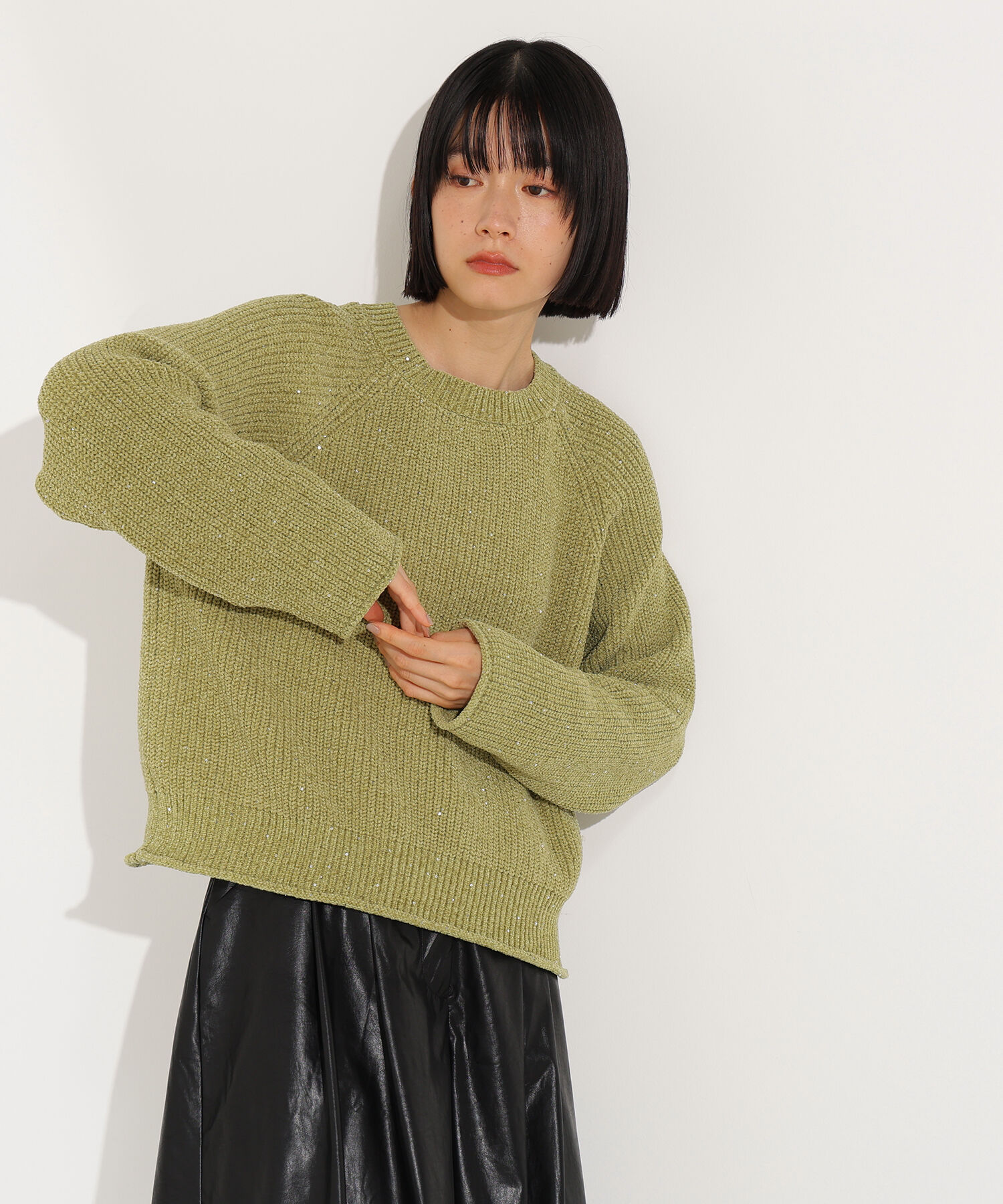  「スパンコールモールニット」|ニット・セーター|