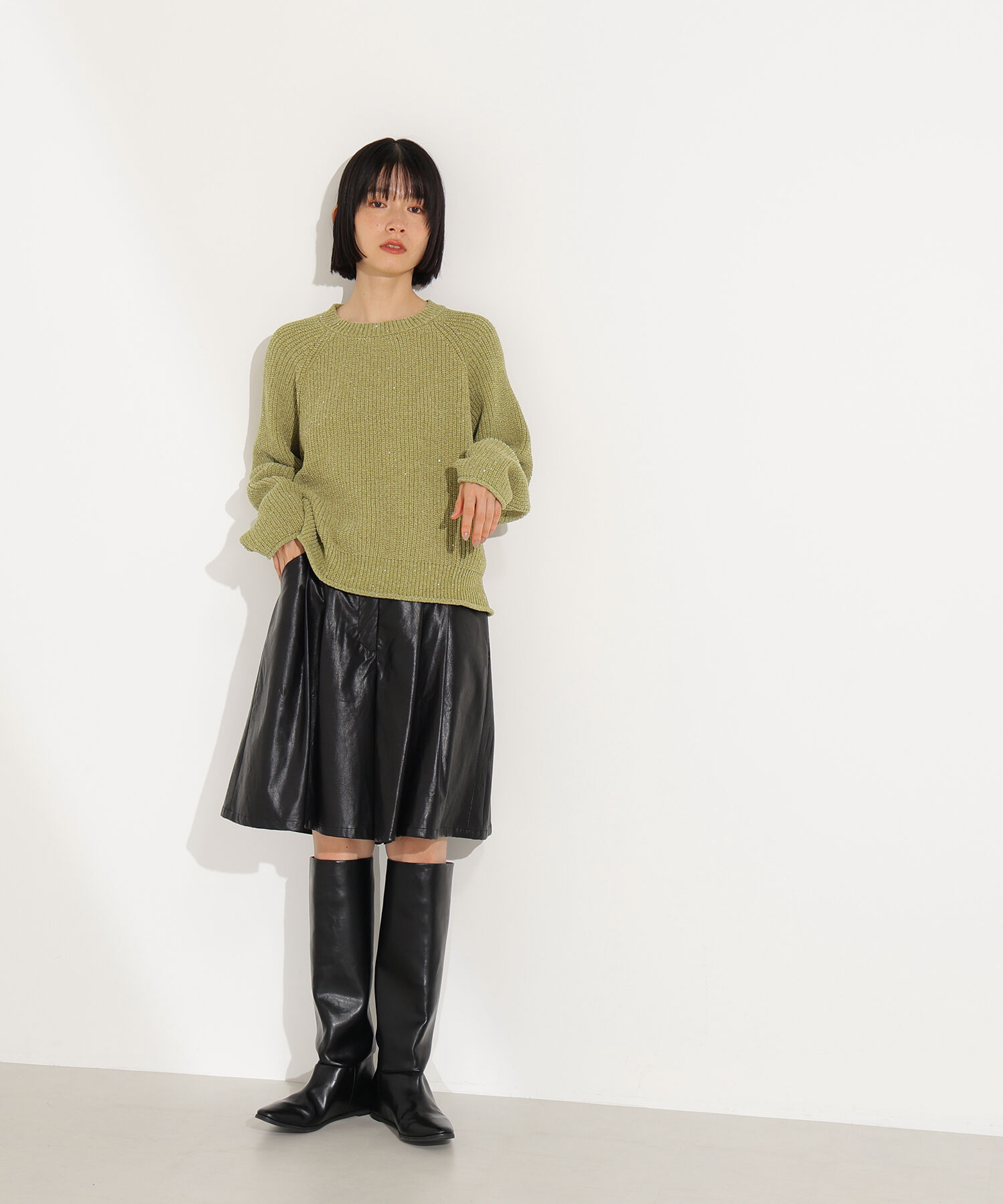  「スパンコールモールニット」|ニット・セーター|