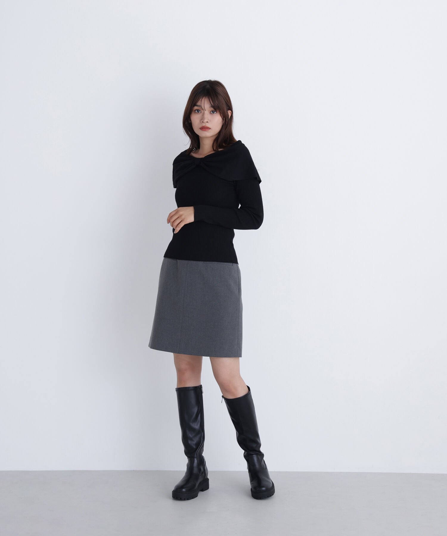  「フロントリボンニット」|ニット・セーター|