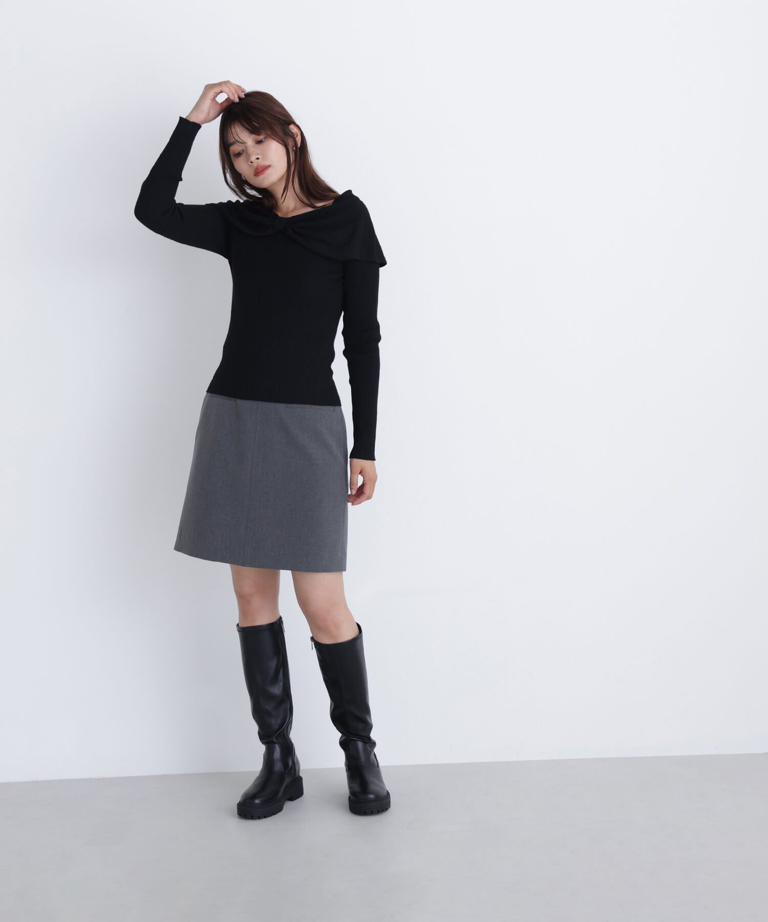  「フロントリボンニット」|ニット・セーター|